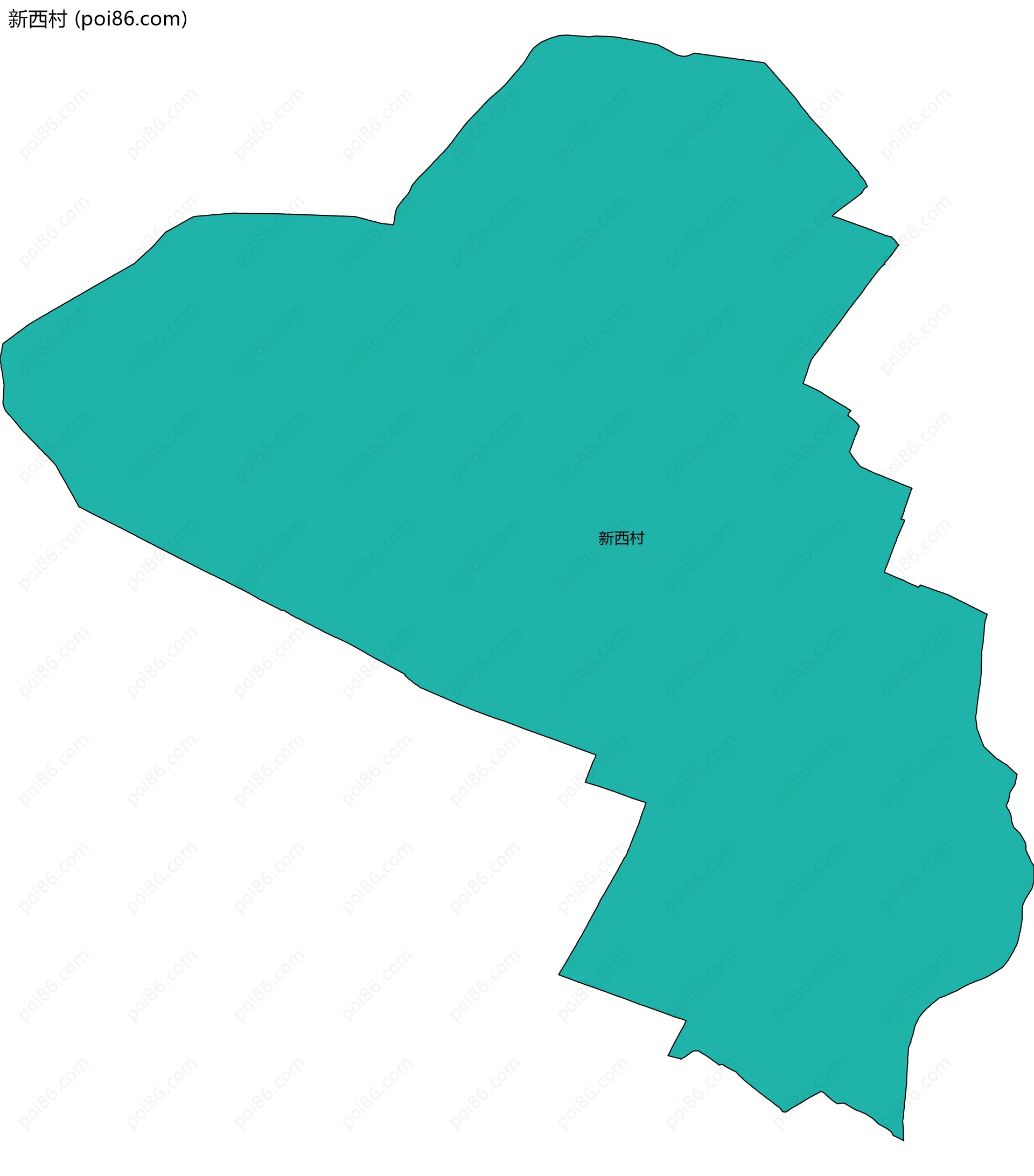 新西村边界地图