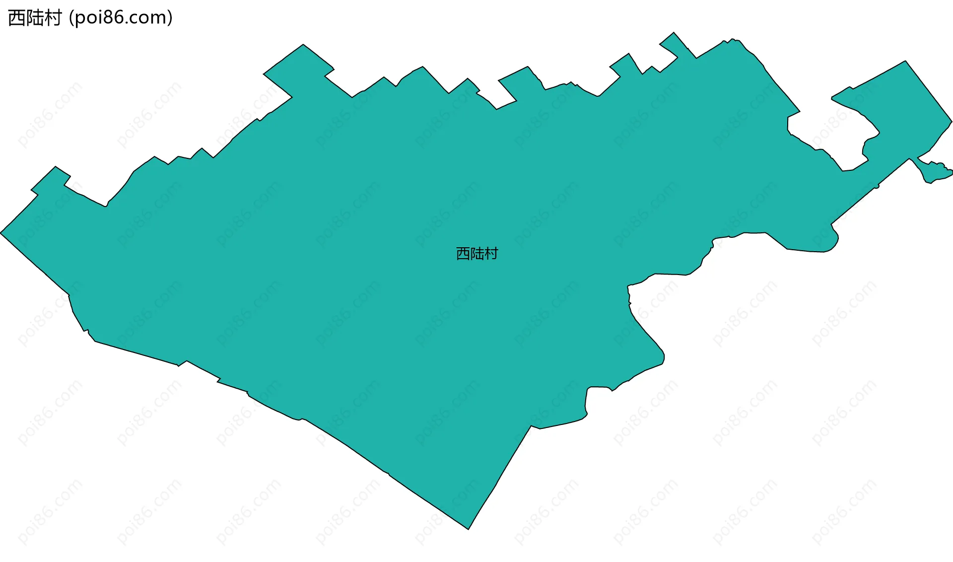西陆村边界地图
