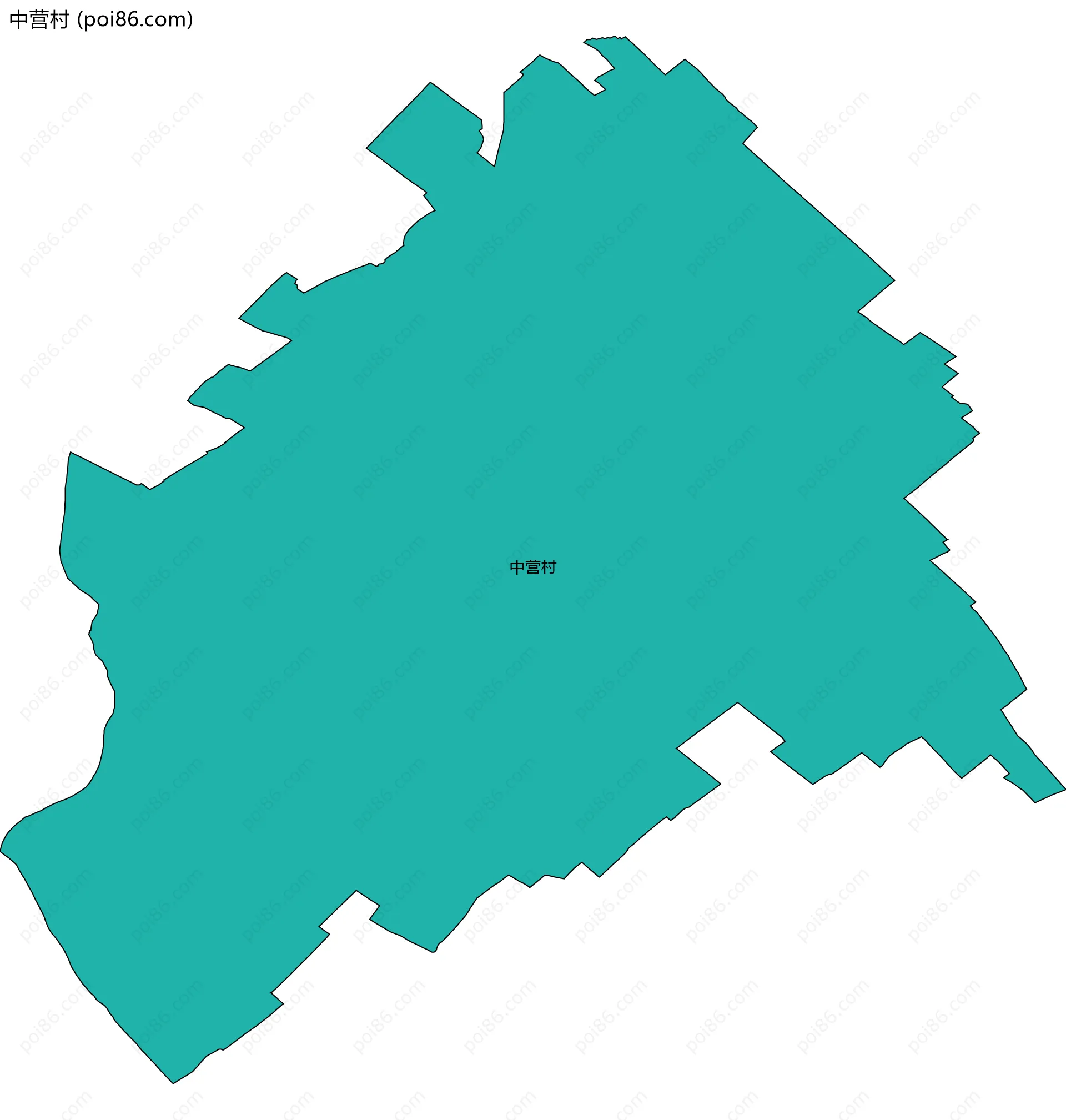 中营村边界地图