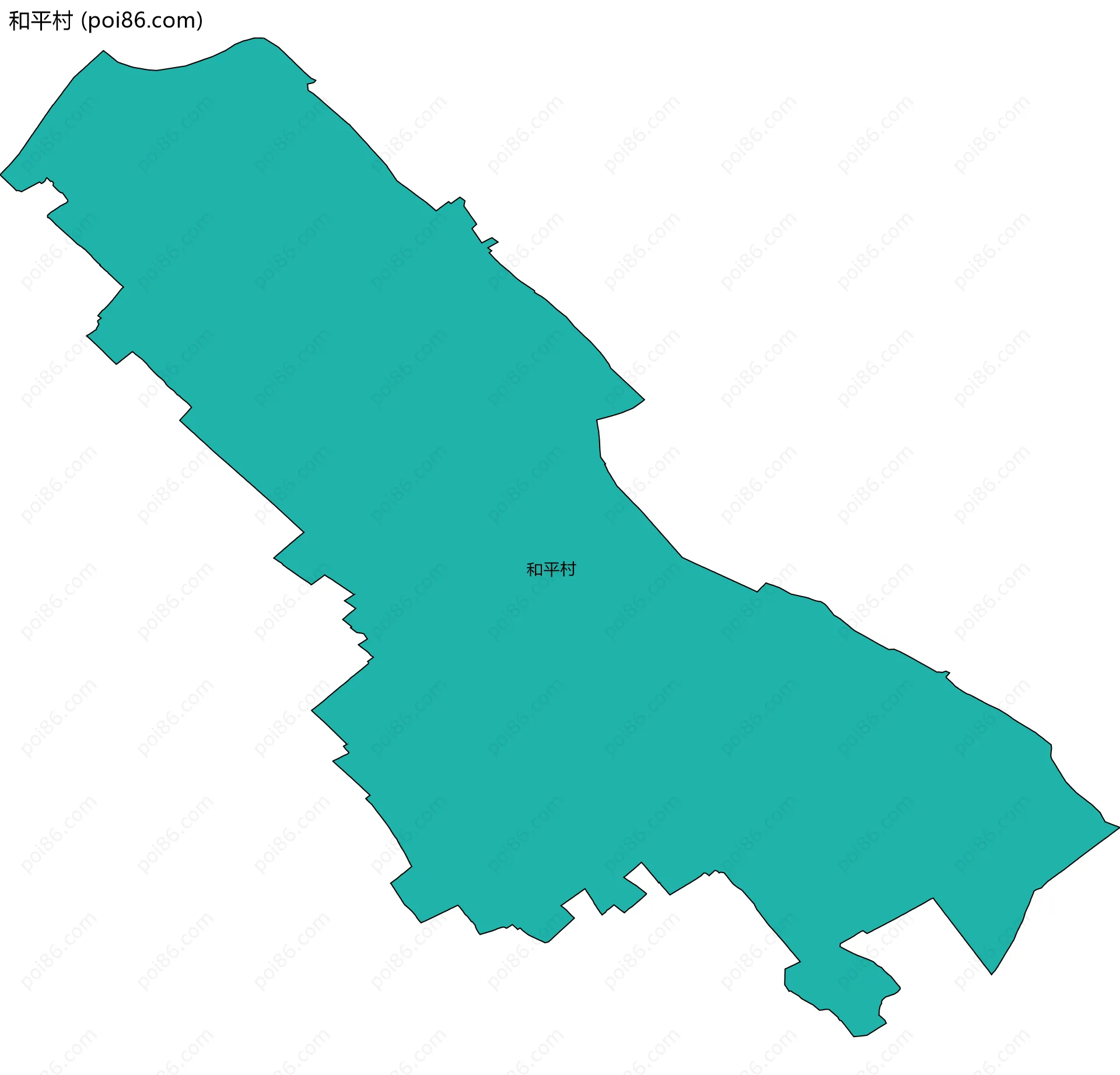 和平村边界地图