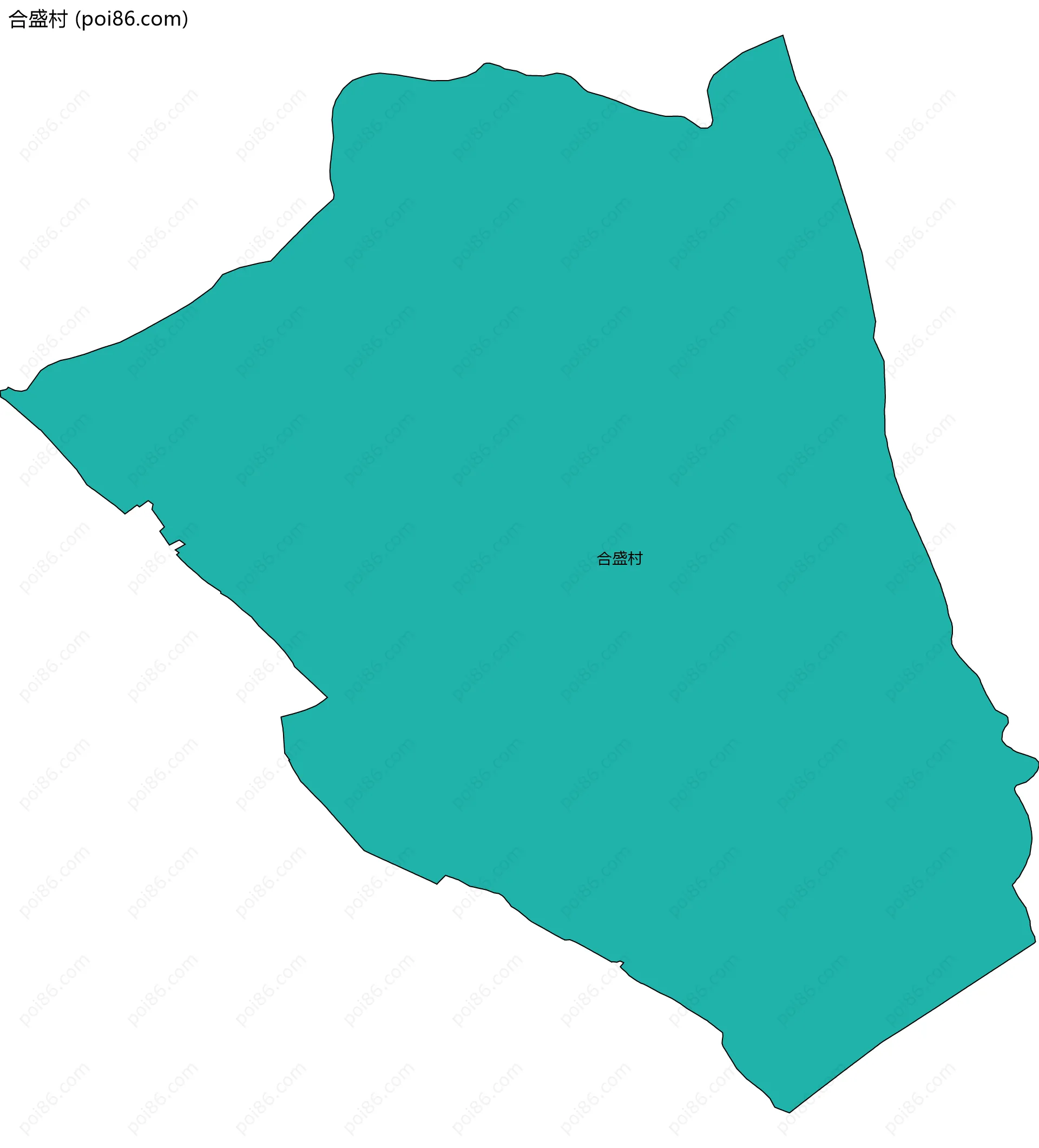 合盛村边界地图