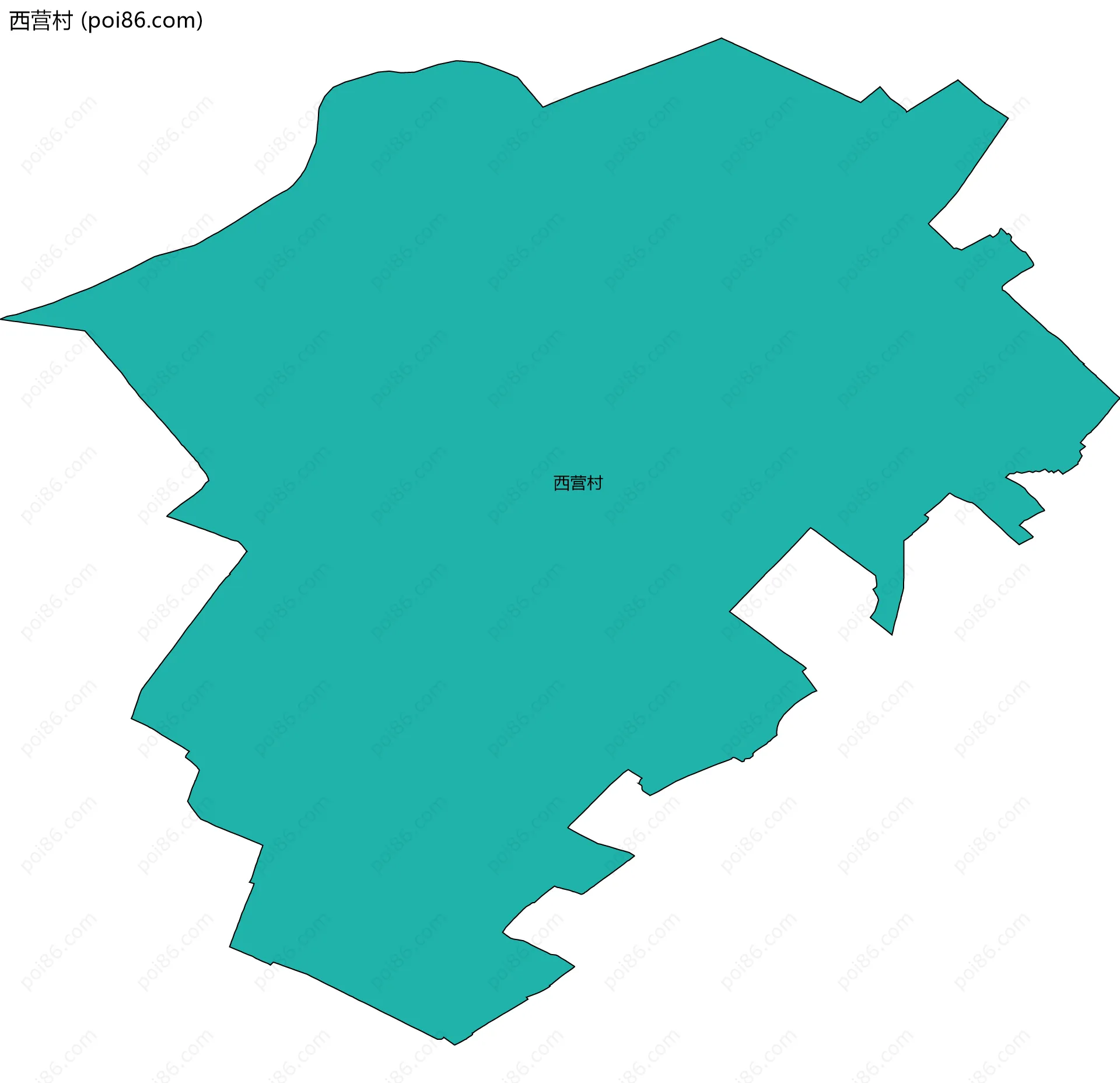 西营村边界地图