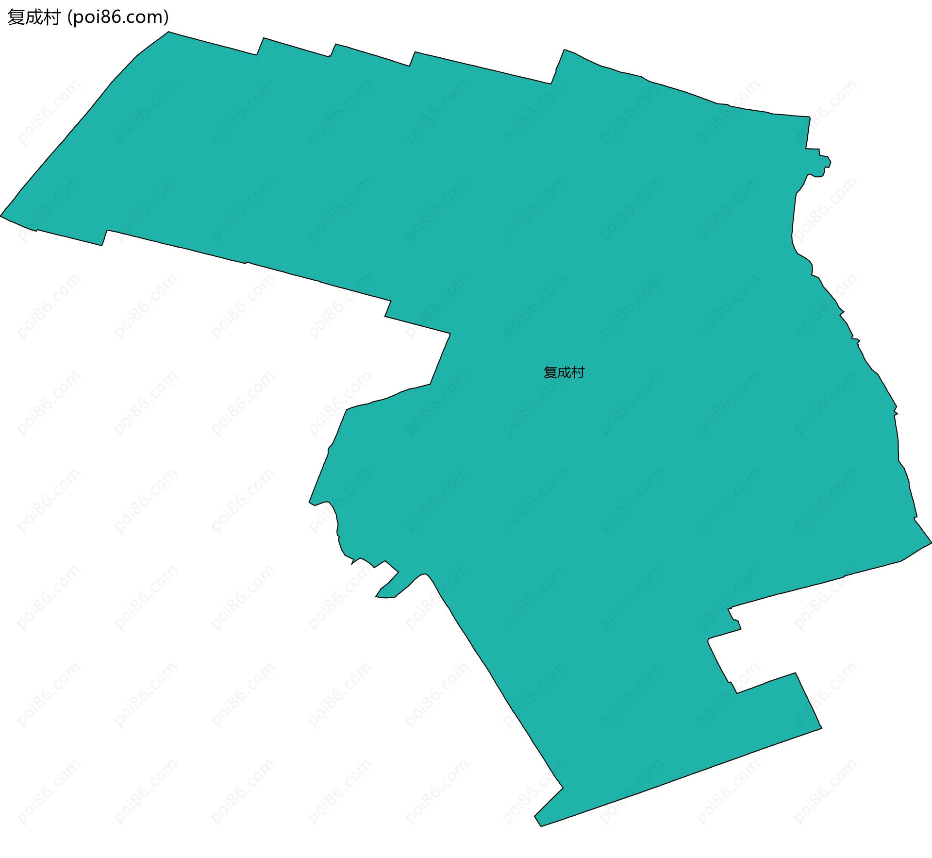复成村边界地图