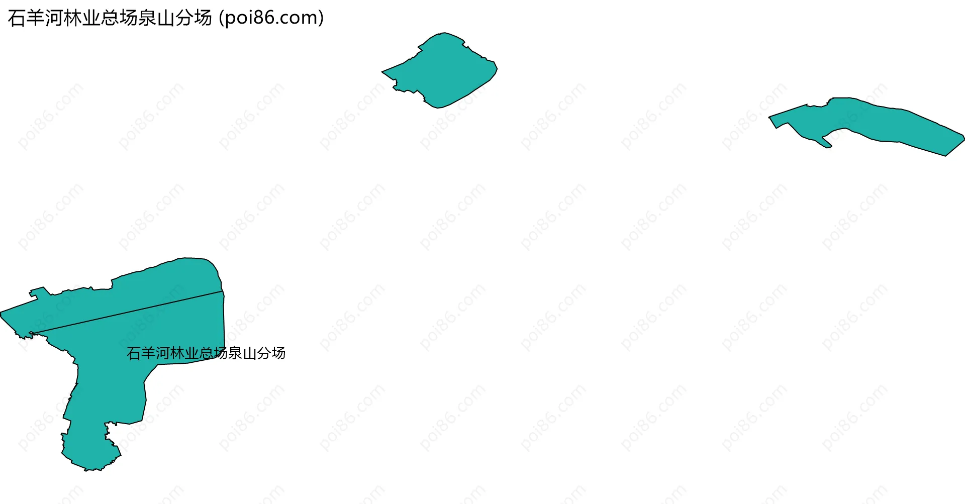 石羊河林业总场泉山分场边界地图