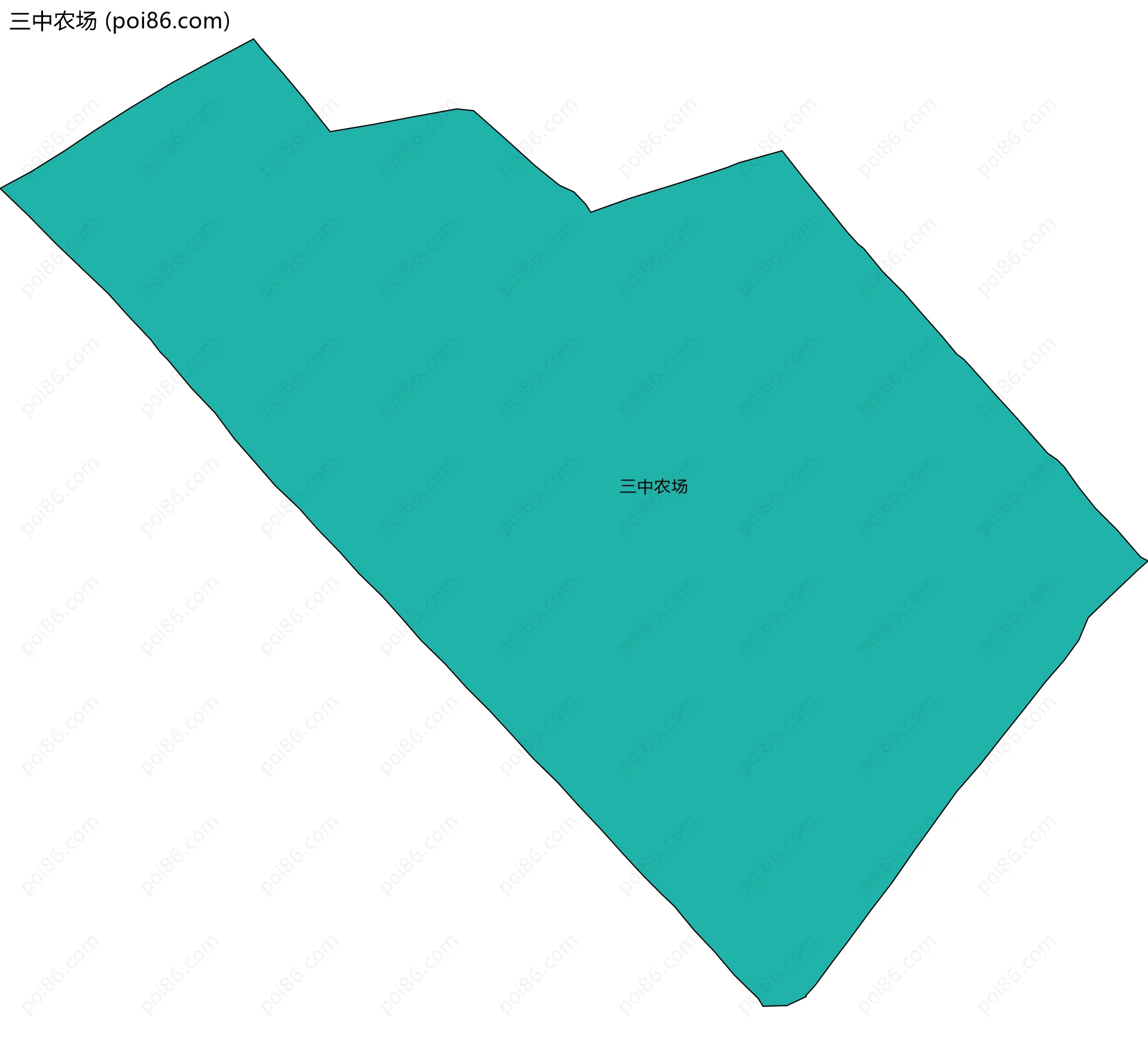 三中农场边界地图