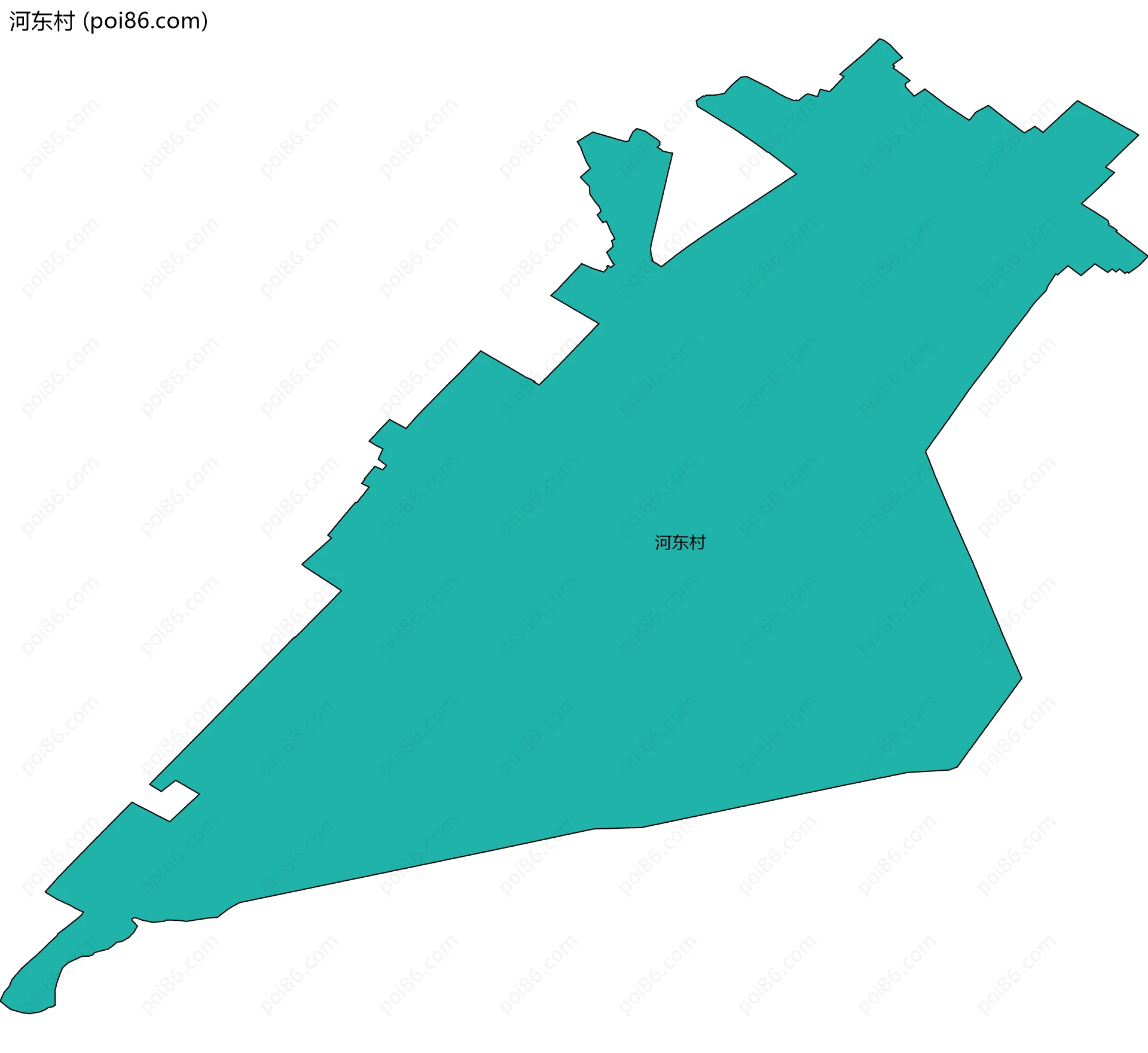 河东村边界地图