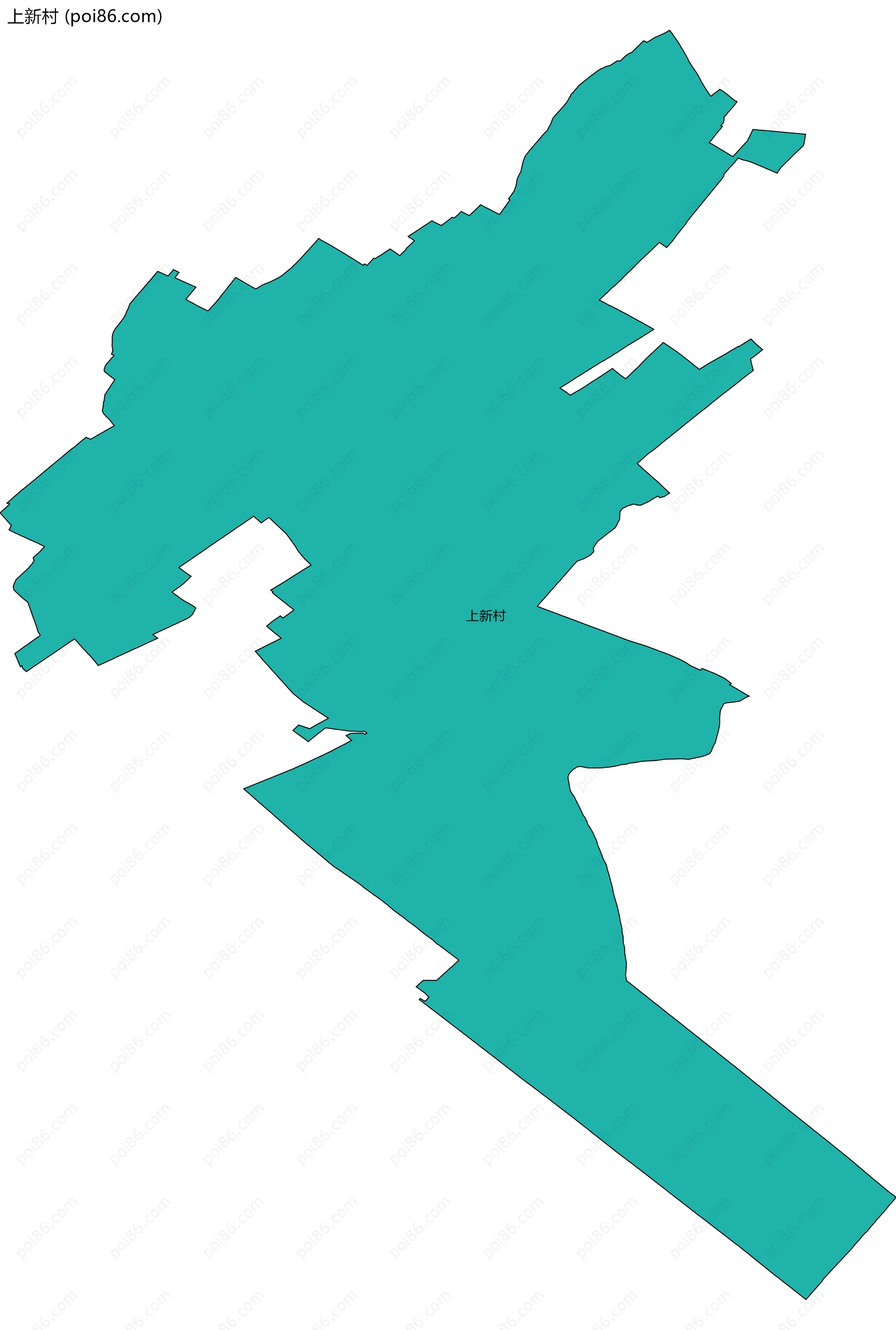 上新村边界地图