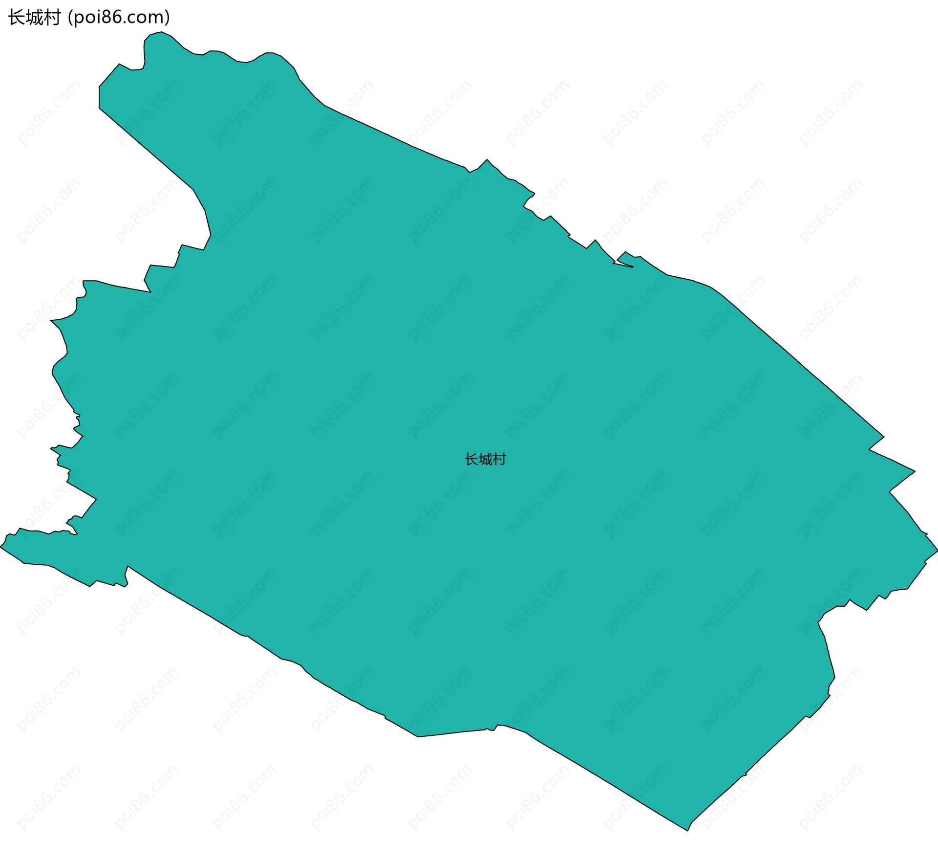 长城村边界地图