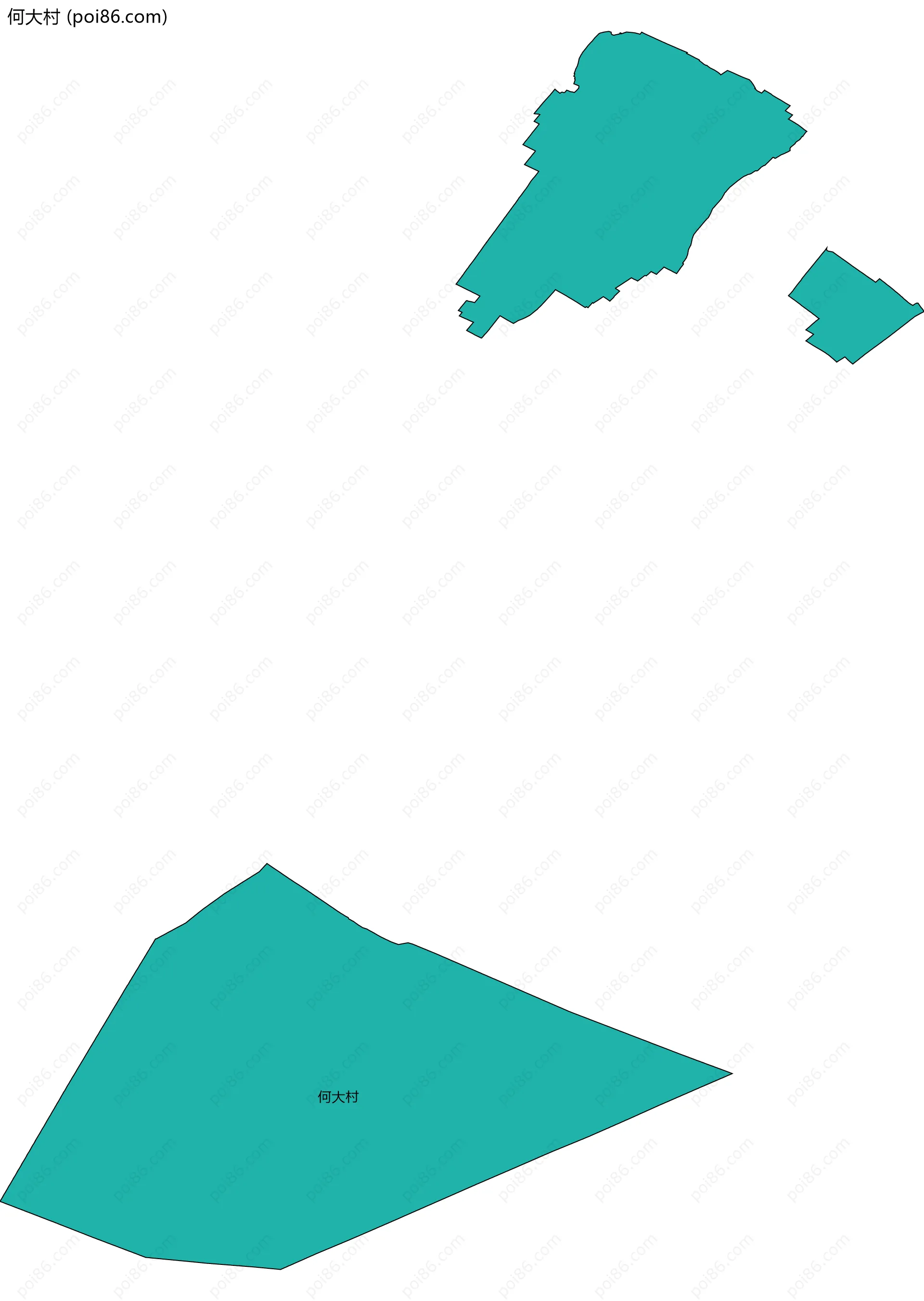 何大村边界地图