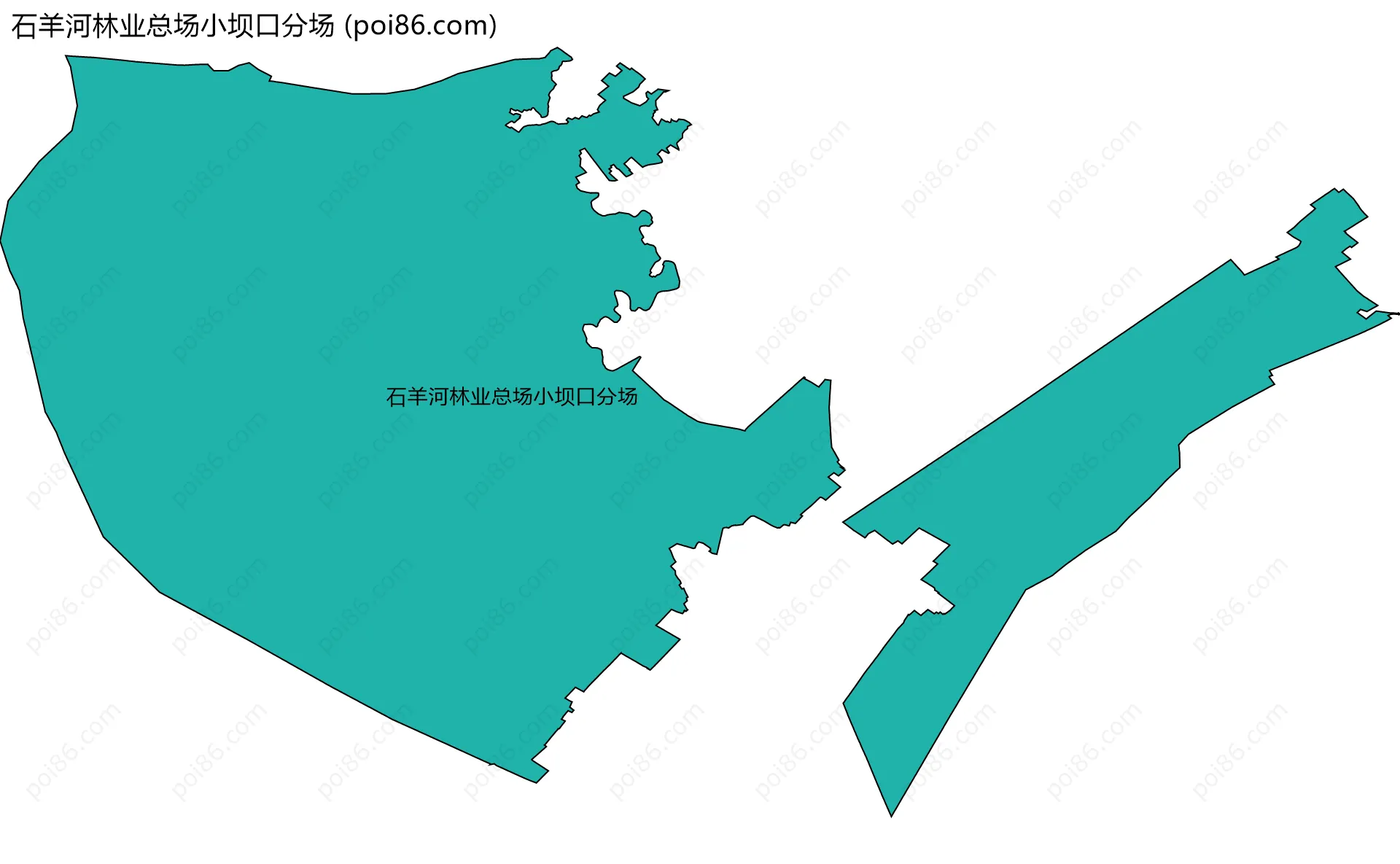 石羊河林业总场小坝口分场边界地图