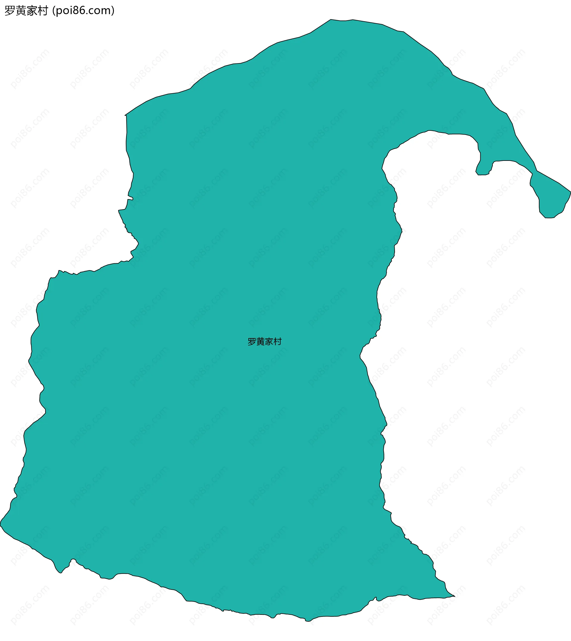 罗黄家村边界地图