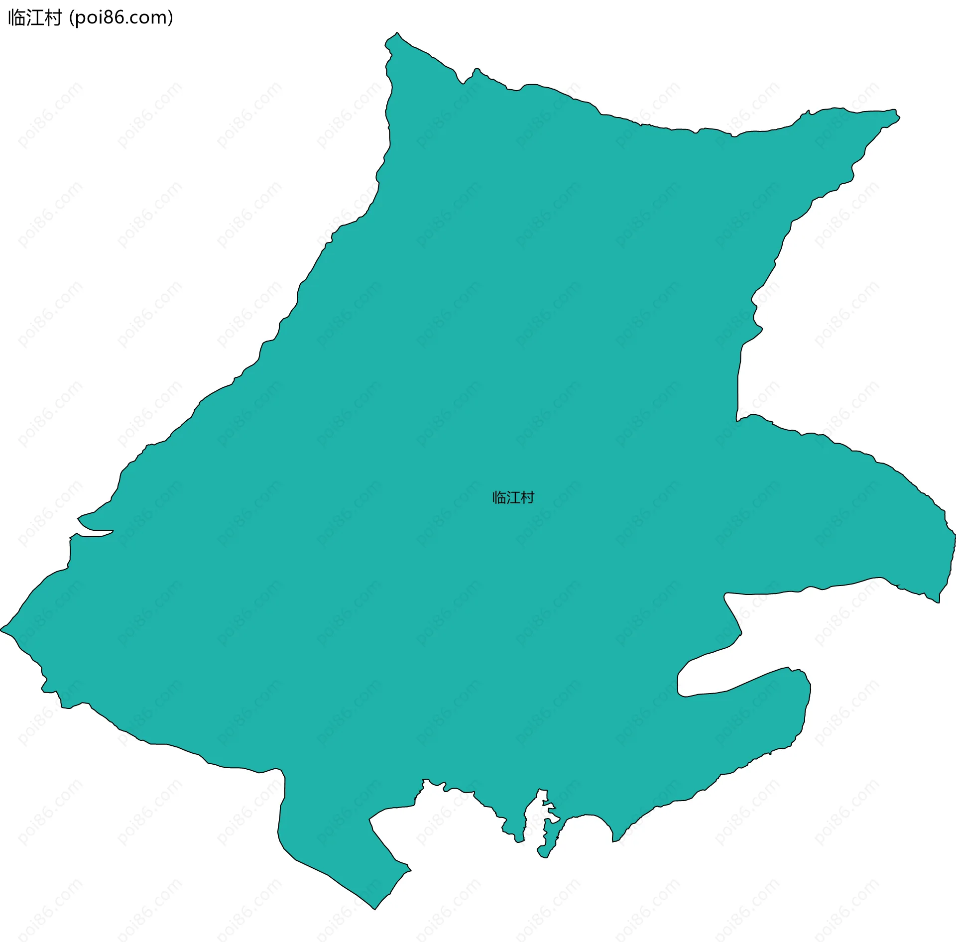 临江村边界地图