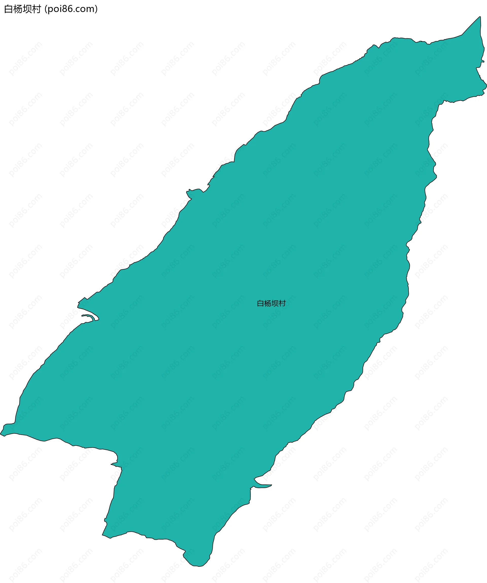 白杨坝村边界地图