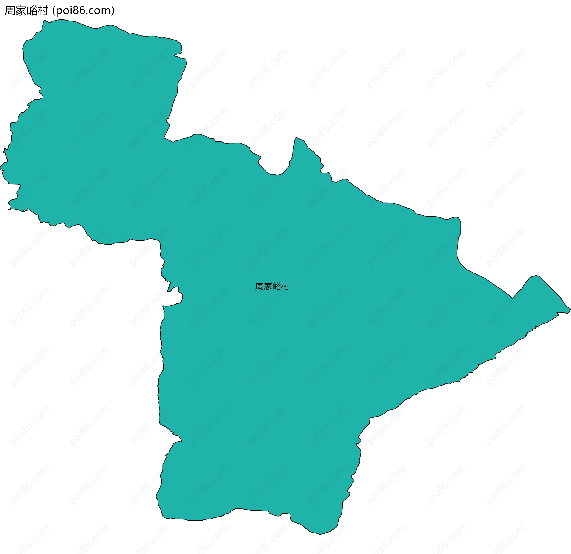 周家峪村边界地图