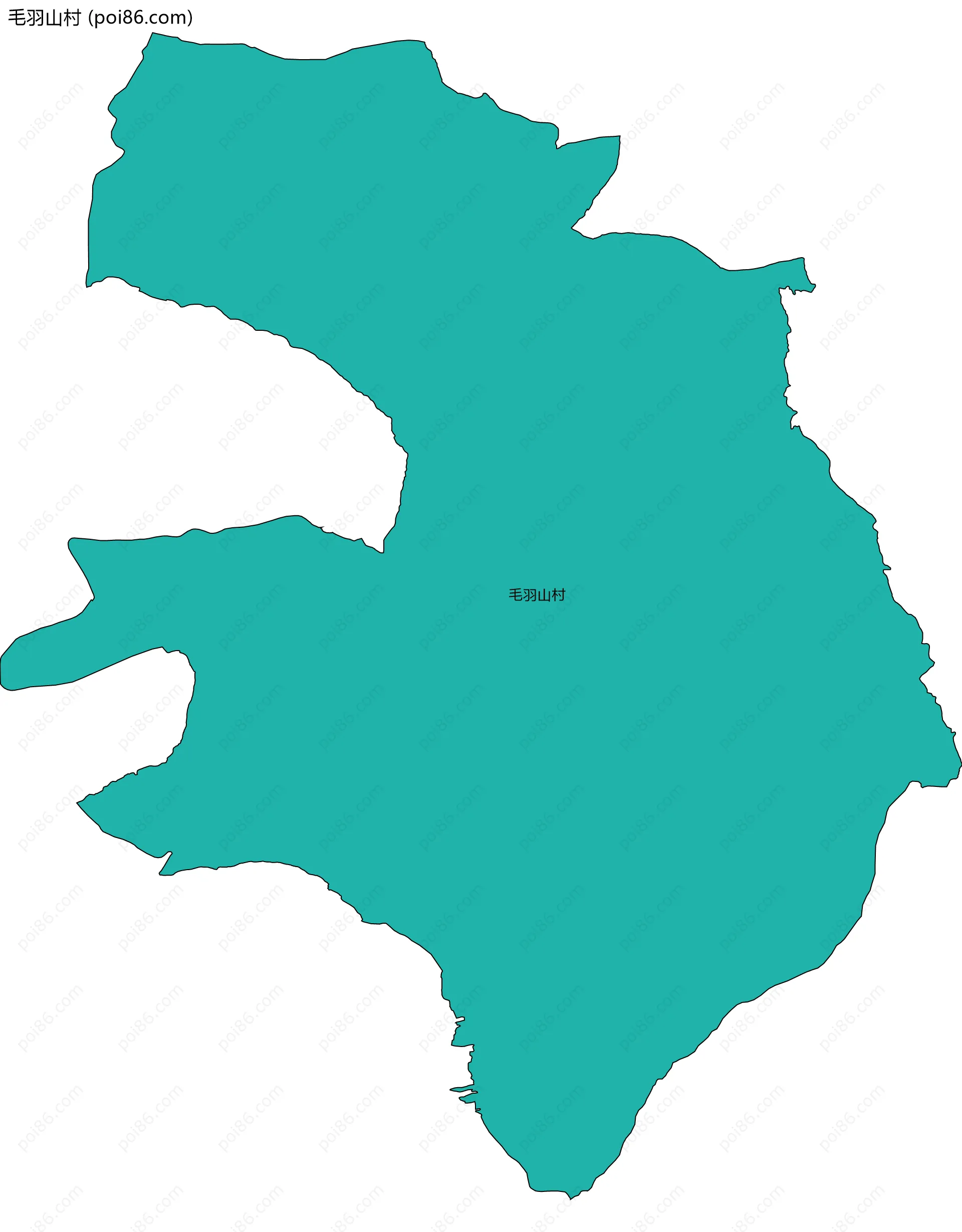 毛羽山村边界地图