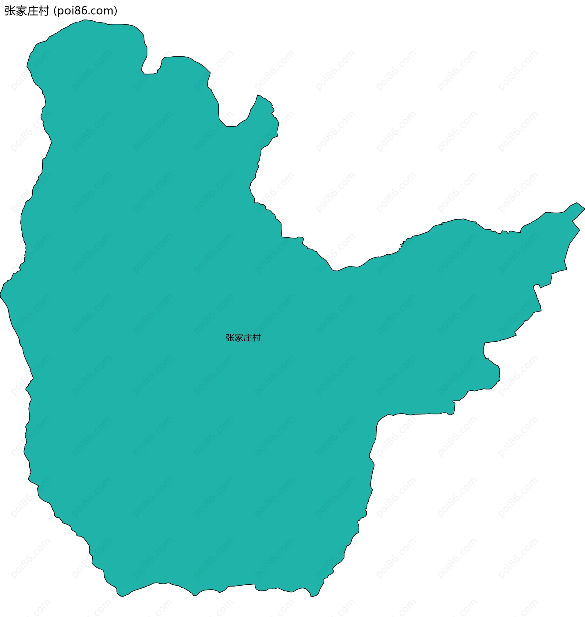 张家庄村边界地图