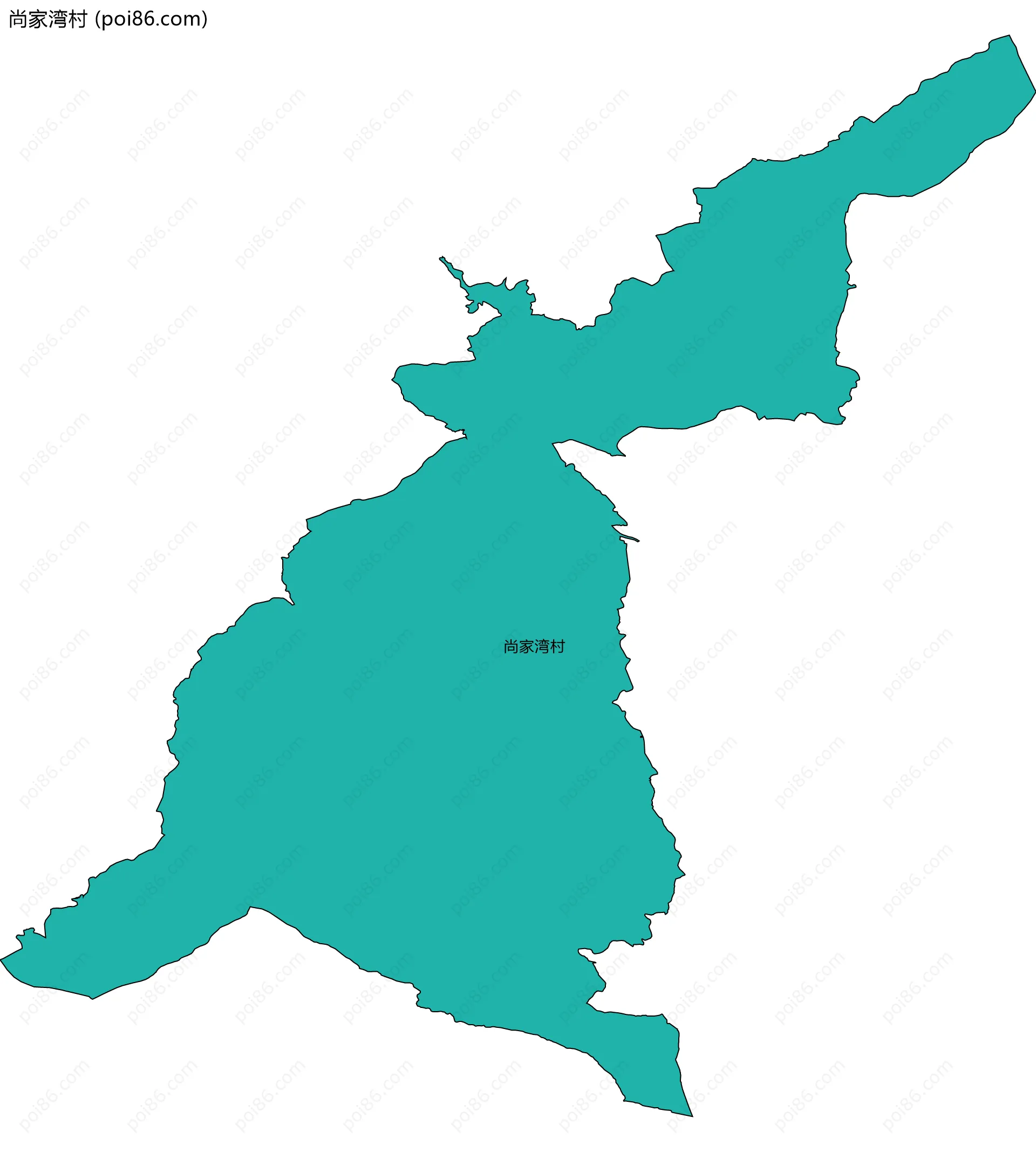 尚家湾村边界地图