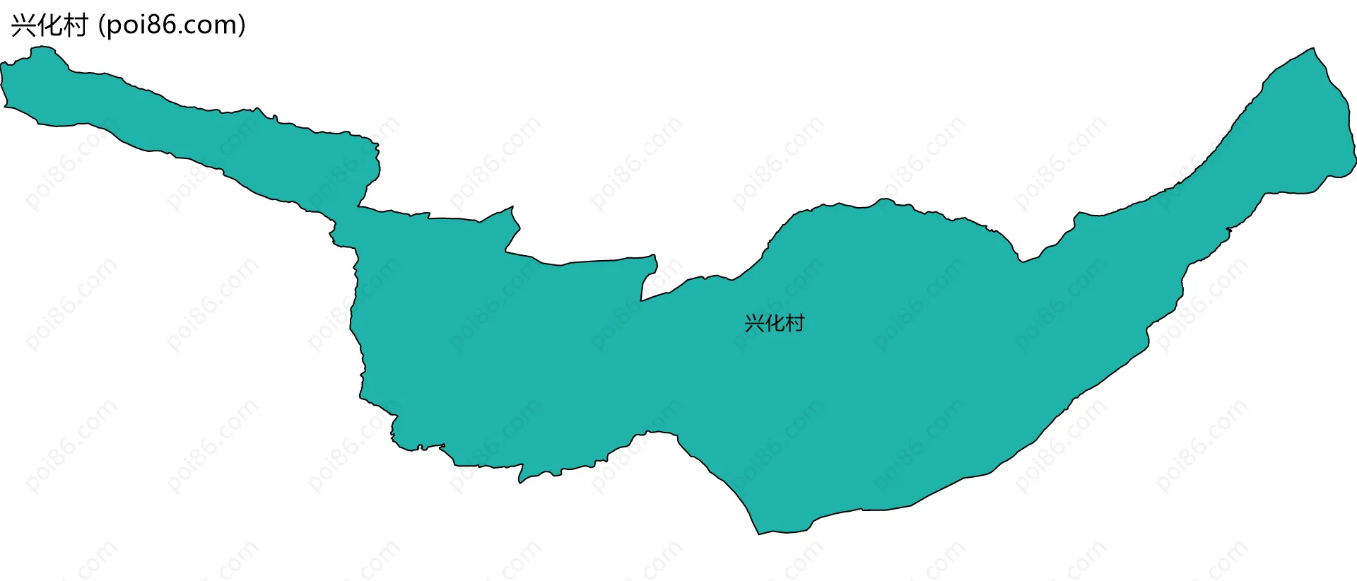 兴化村边界地图