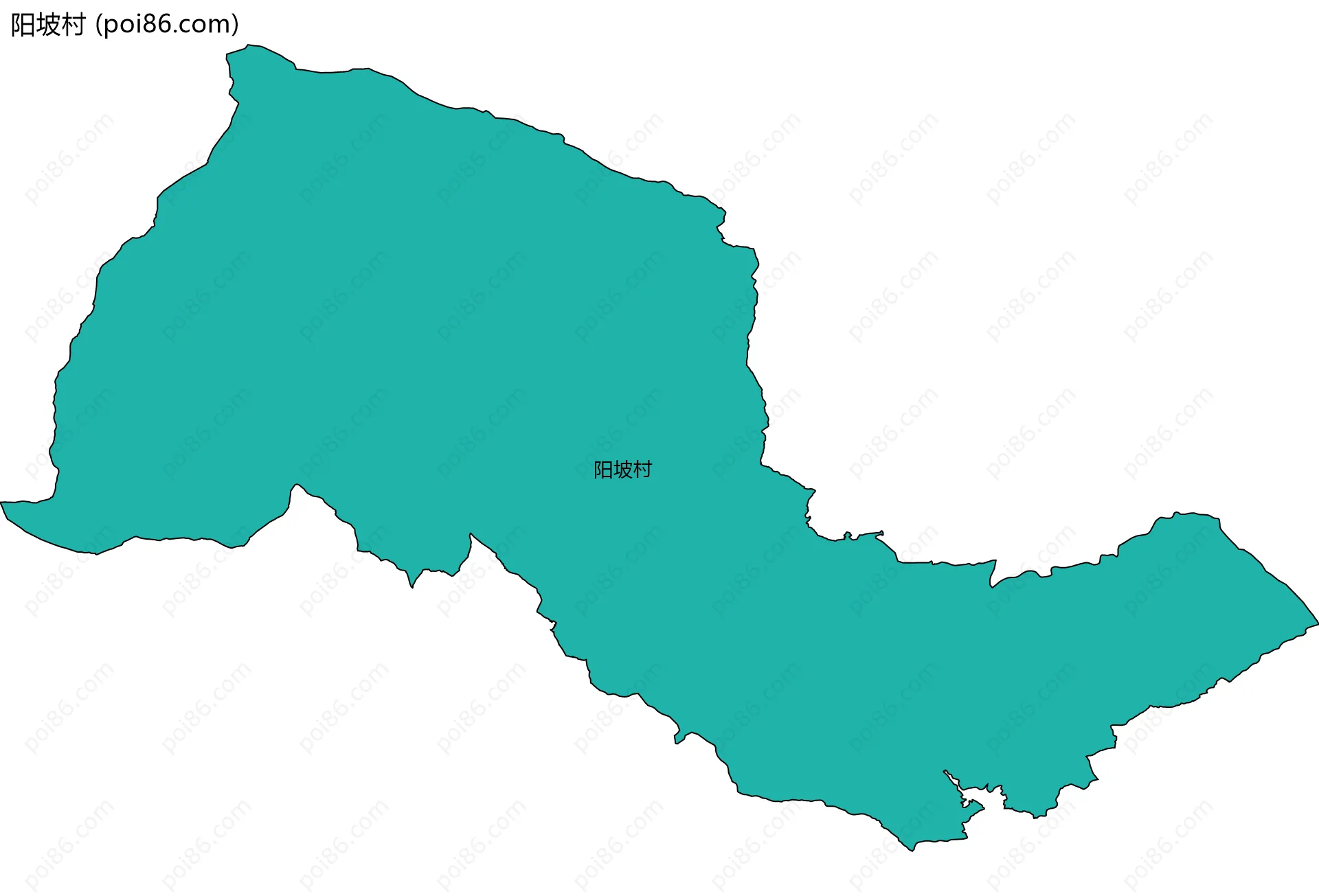 阳坡村边界地图