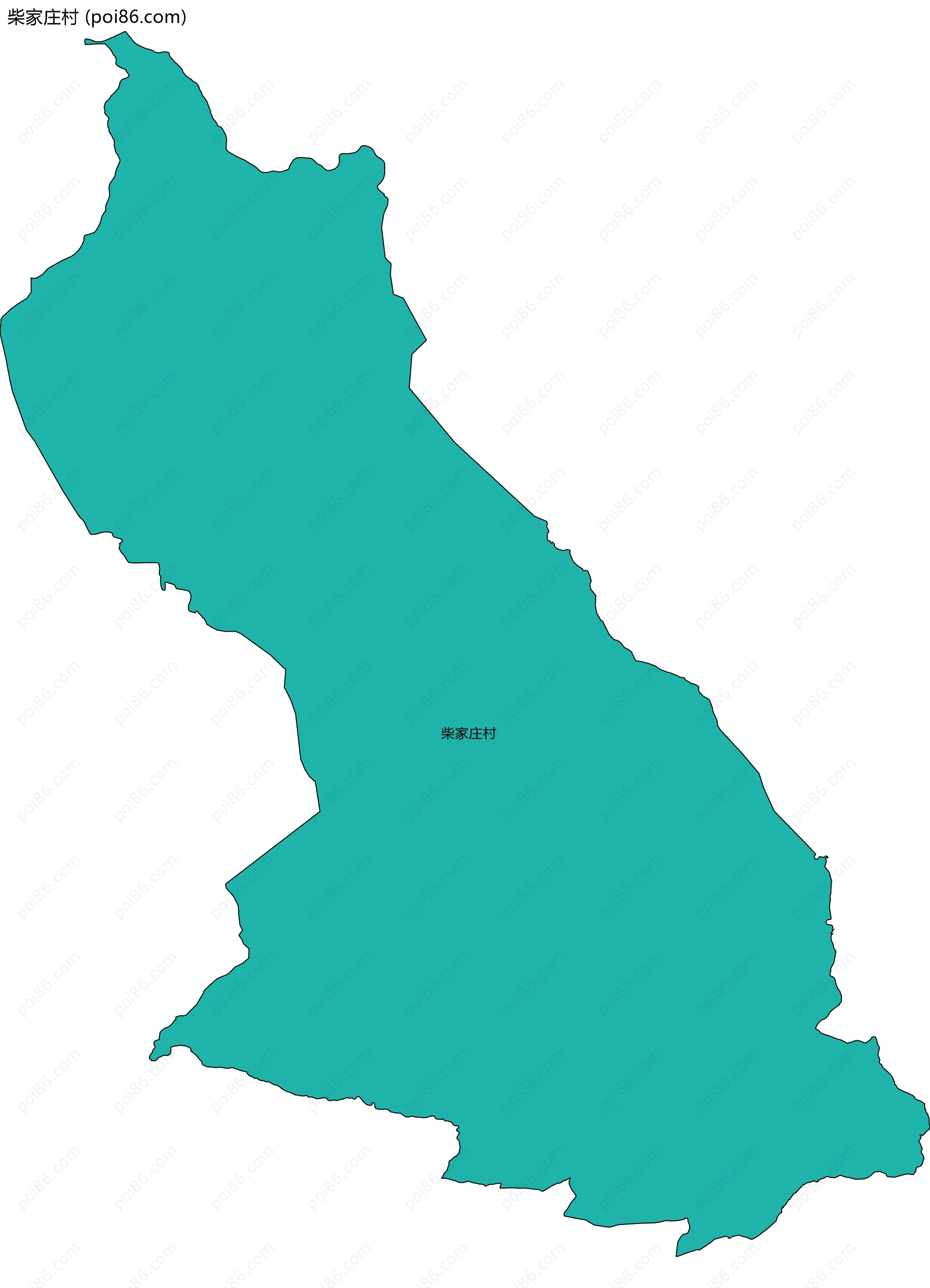 柴家庄村边界地图