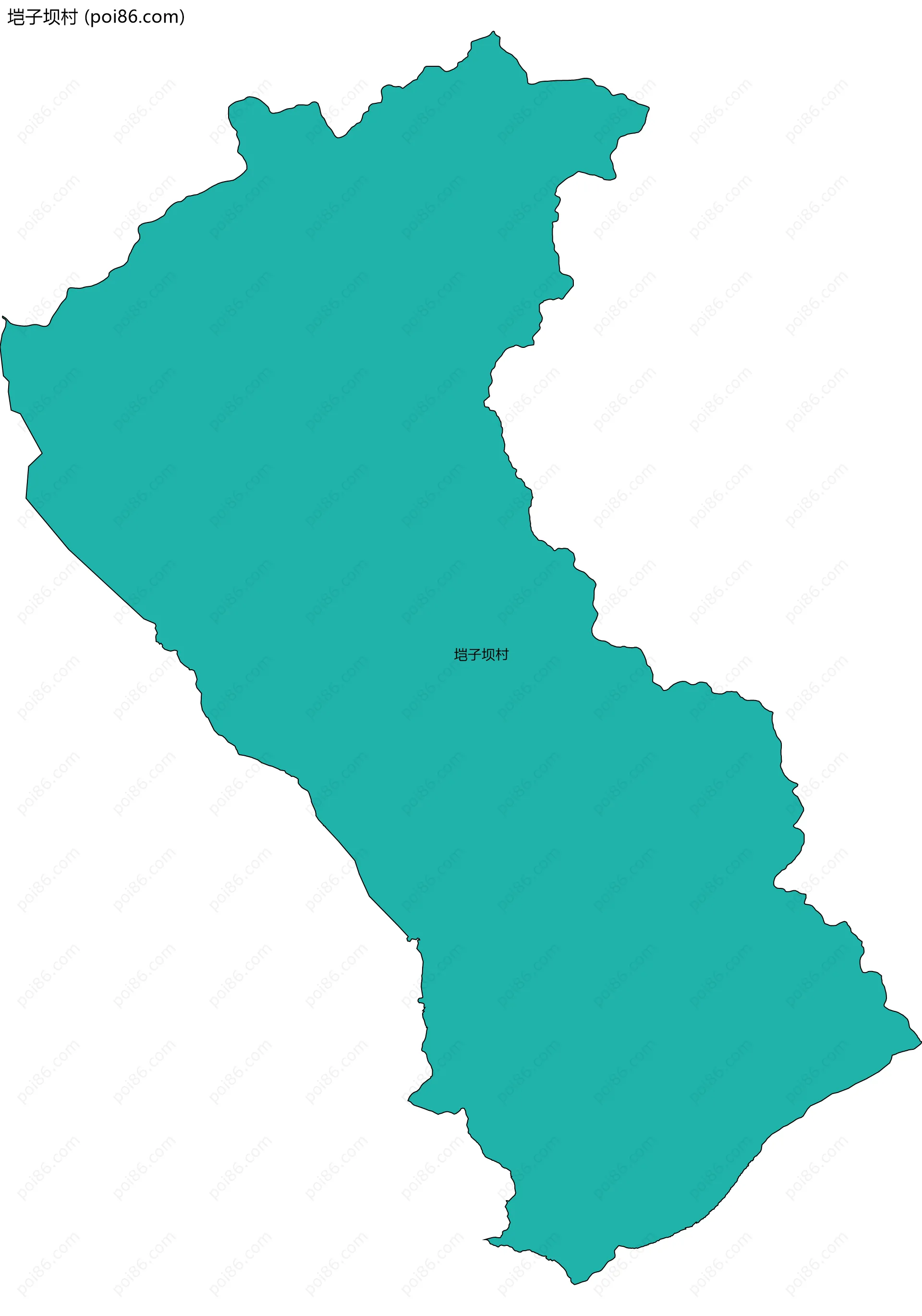 垲子坝村边界地图