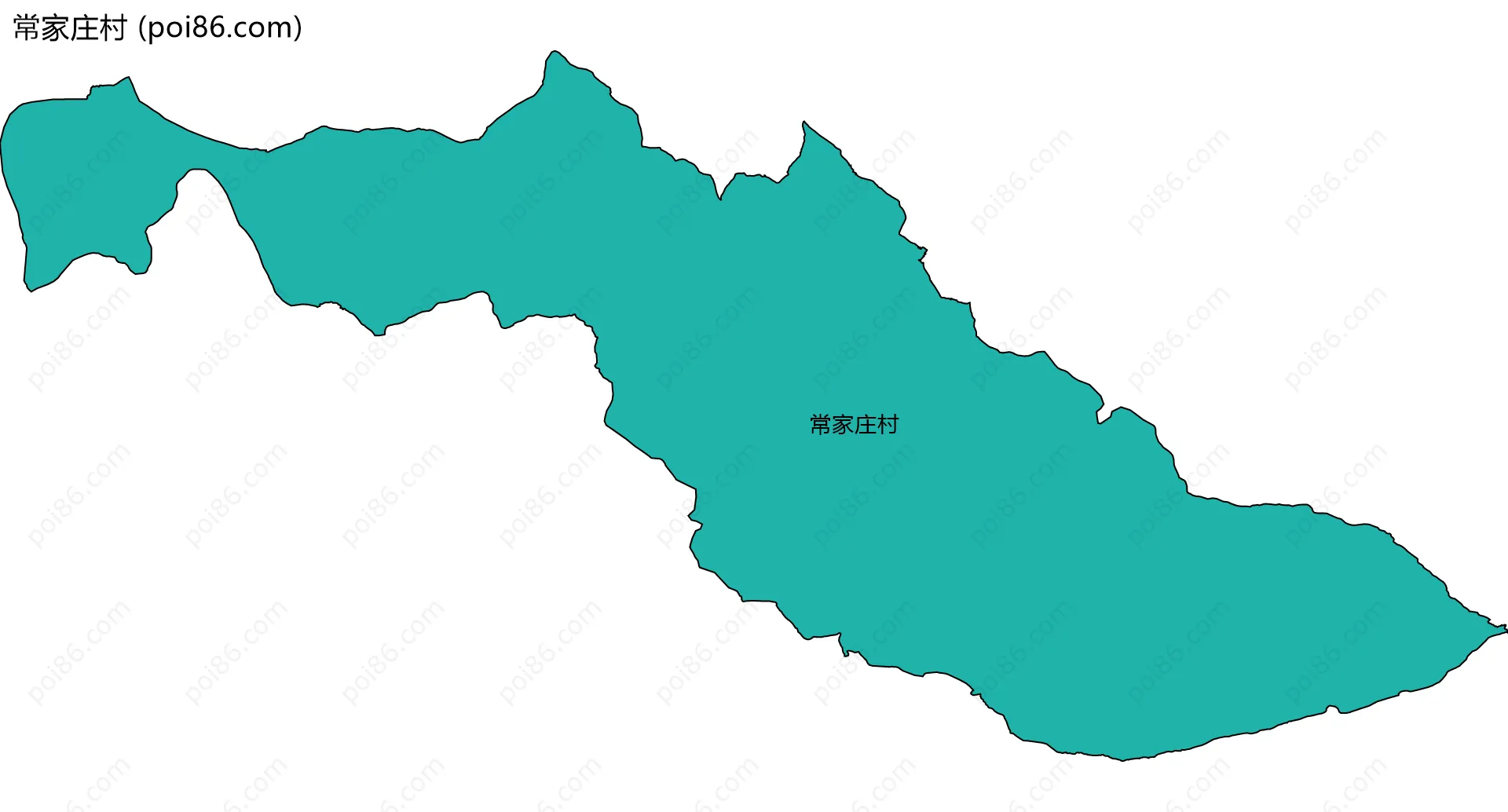 常家庄村边界地图