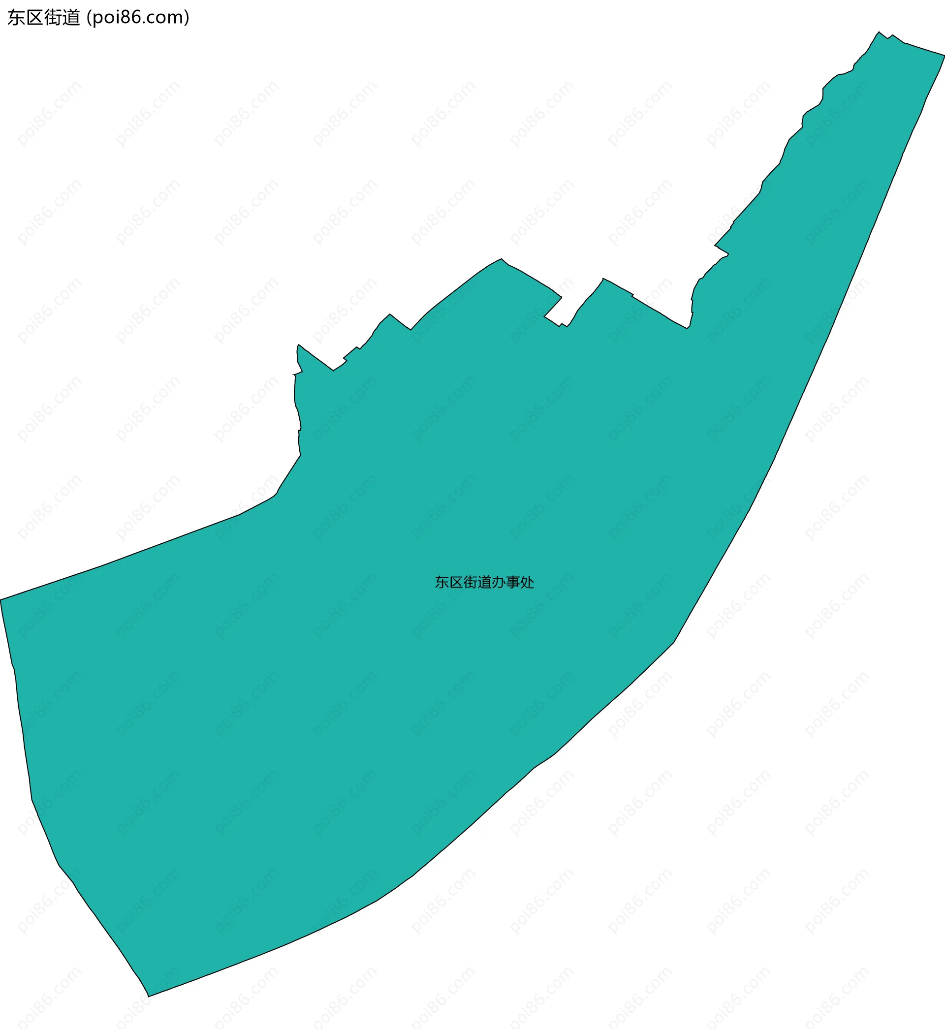 东区街道边界地图(五级行政区划)