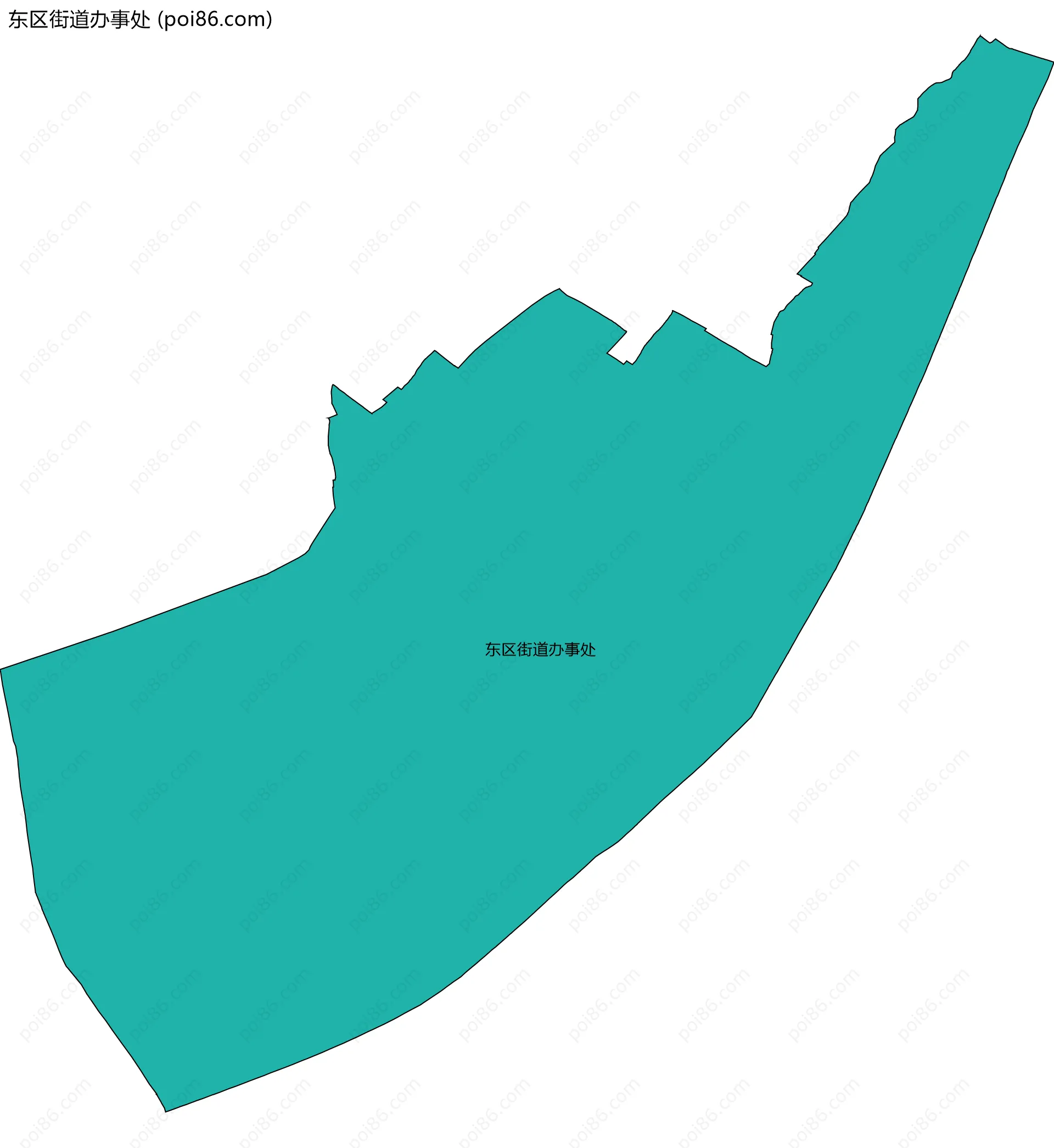 东区街道办事处边界地图