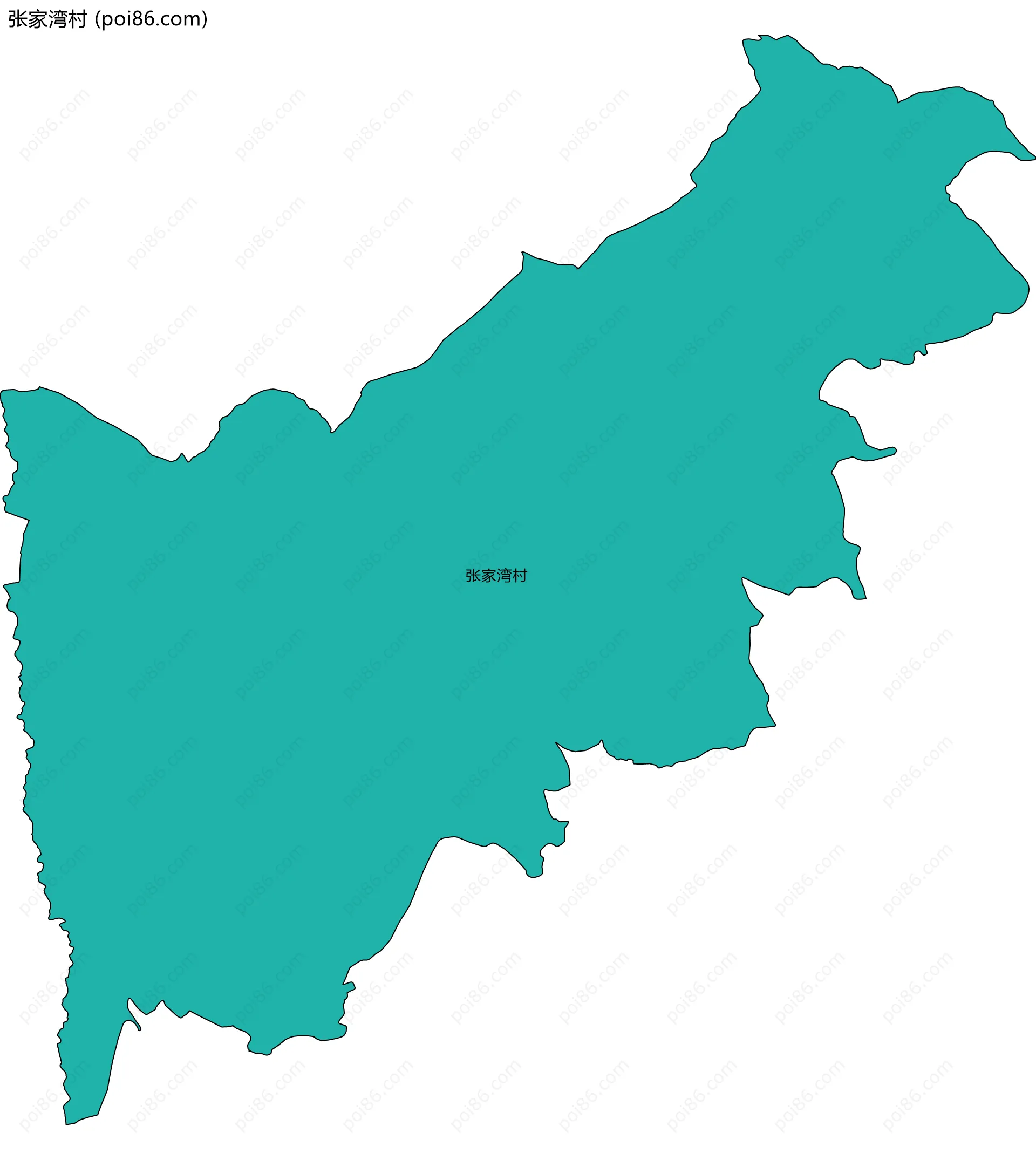 张家湾村边界地图