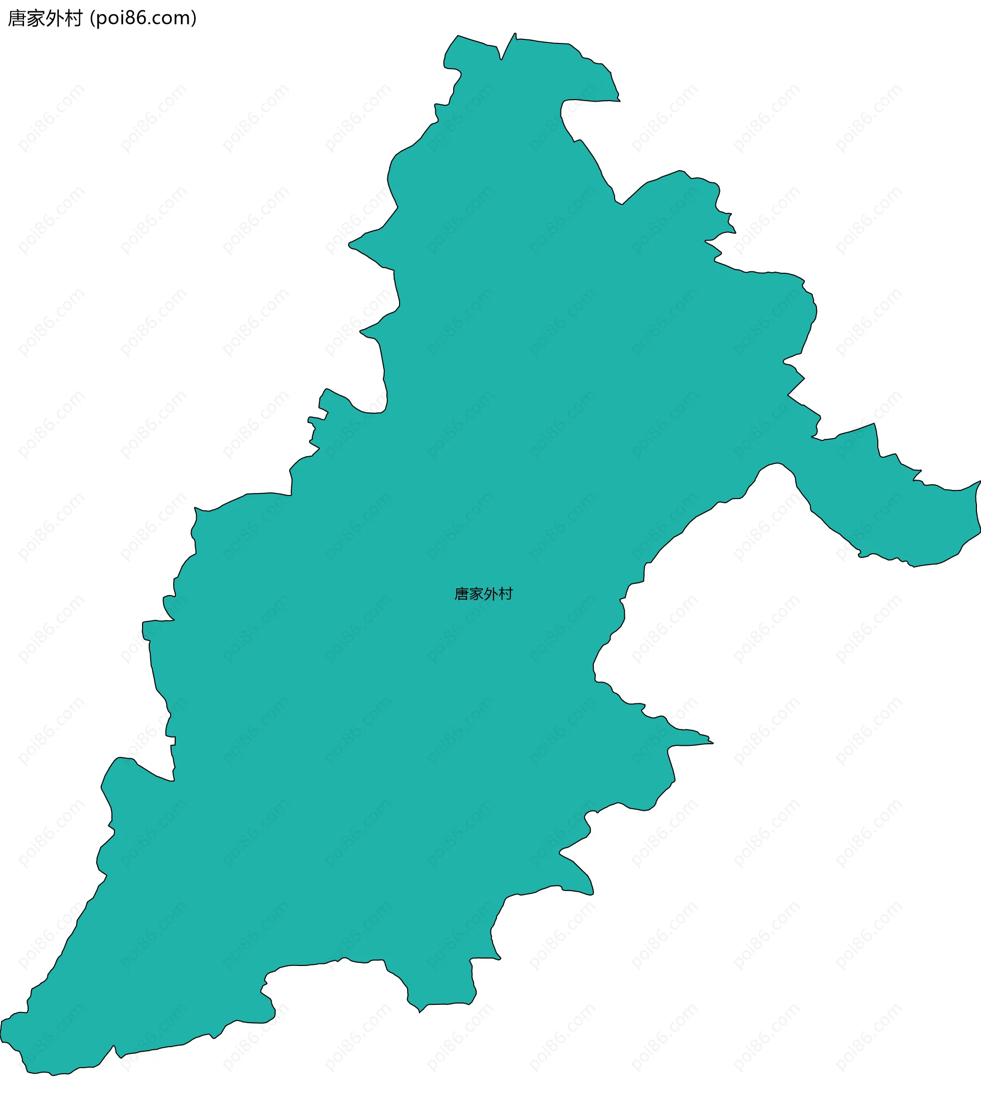 唐家外村边界地图