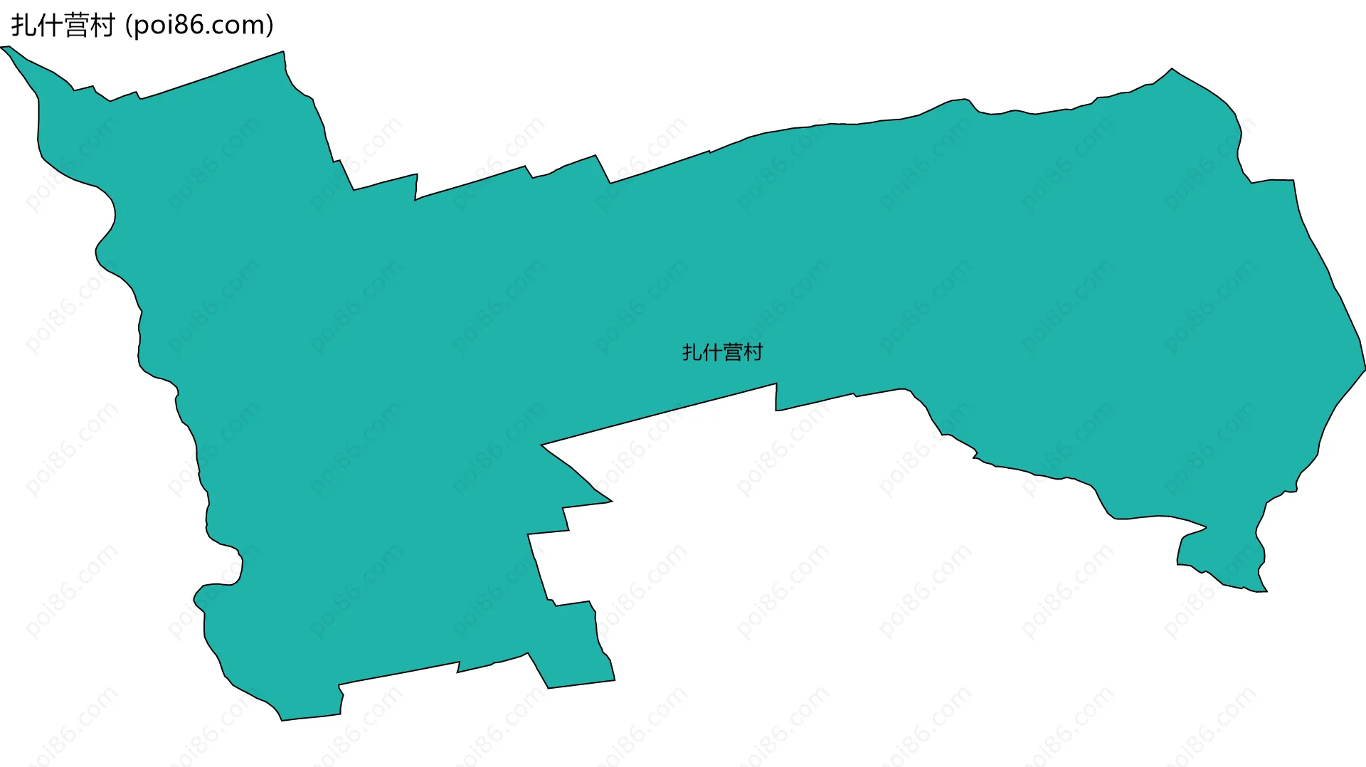 扎什营村边界地图