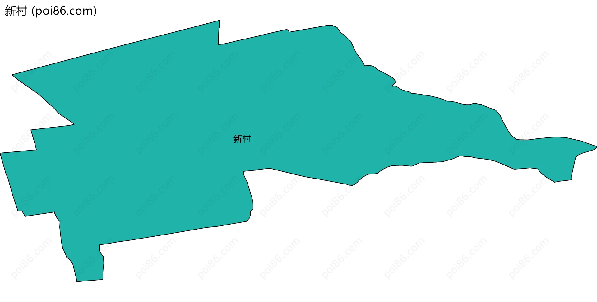 新村边界地图