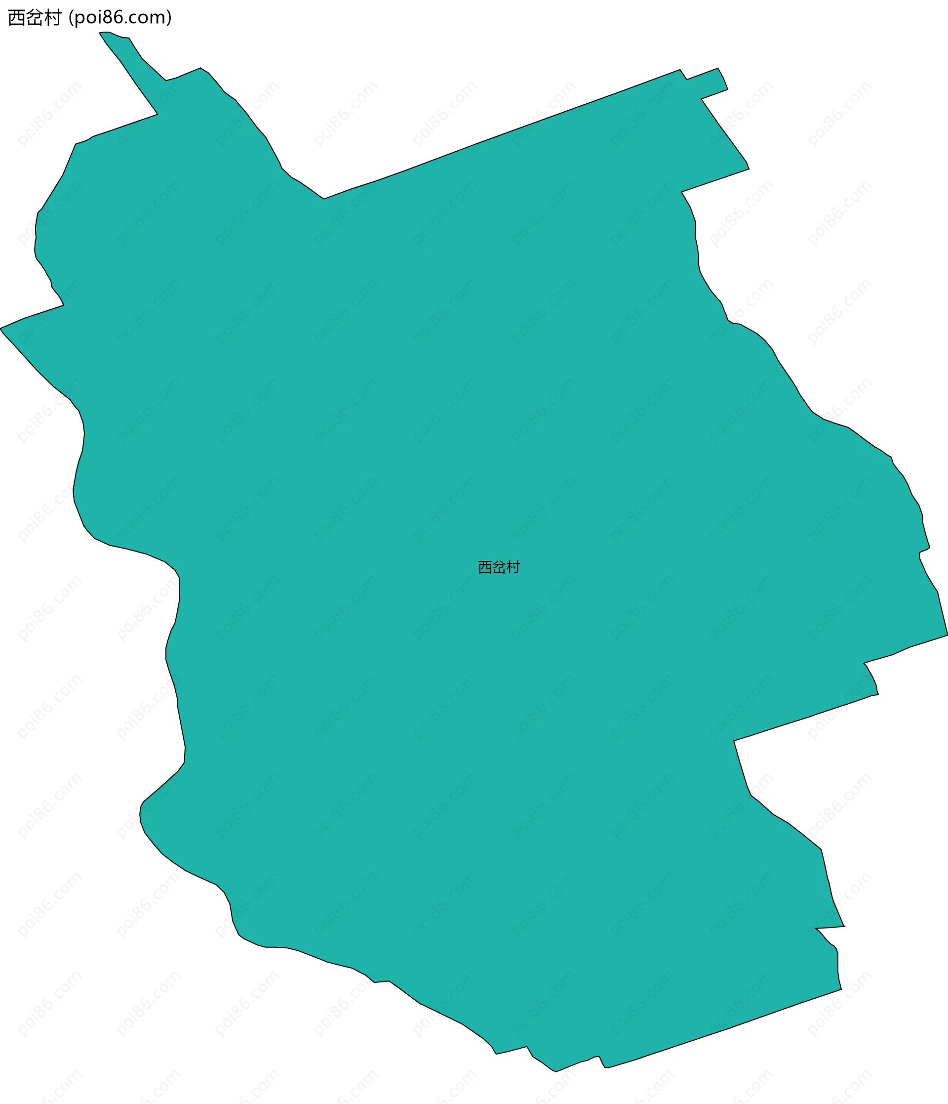 西岔村边界地图