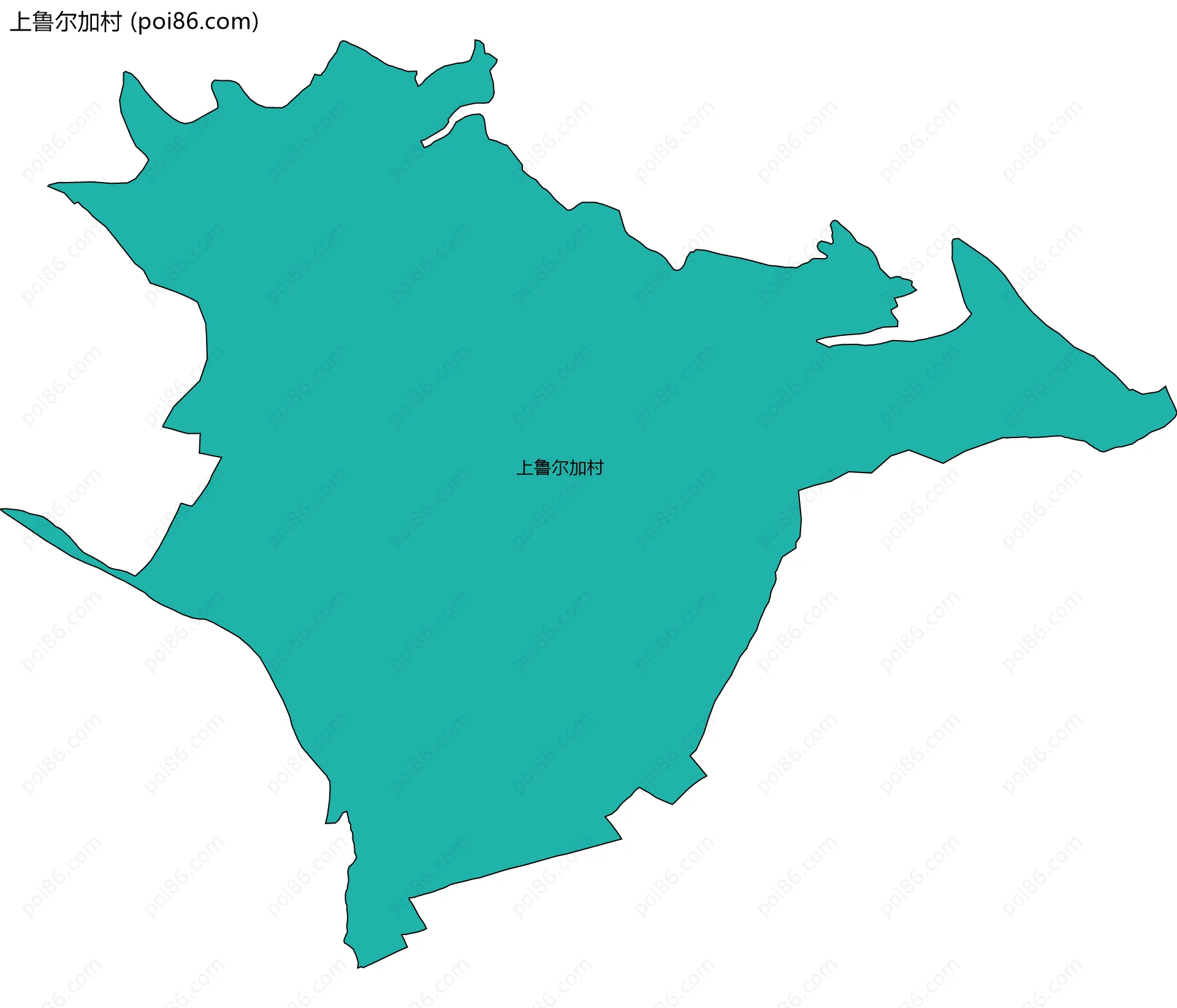 上鲁尔加村边界地图
