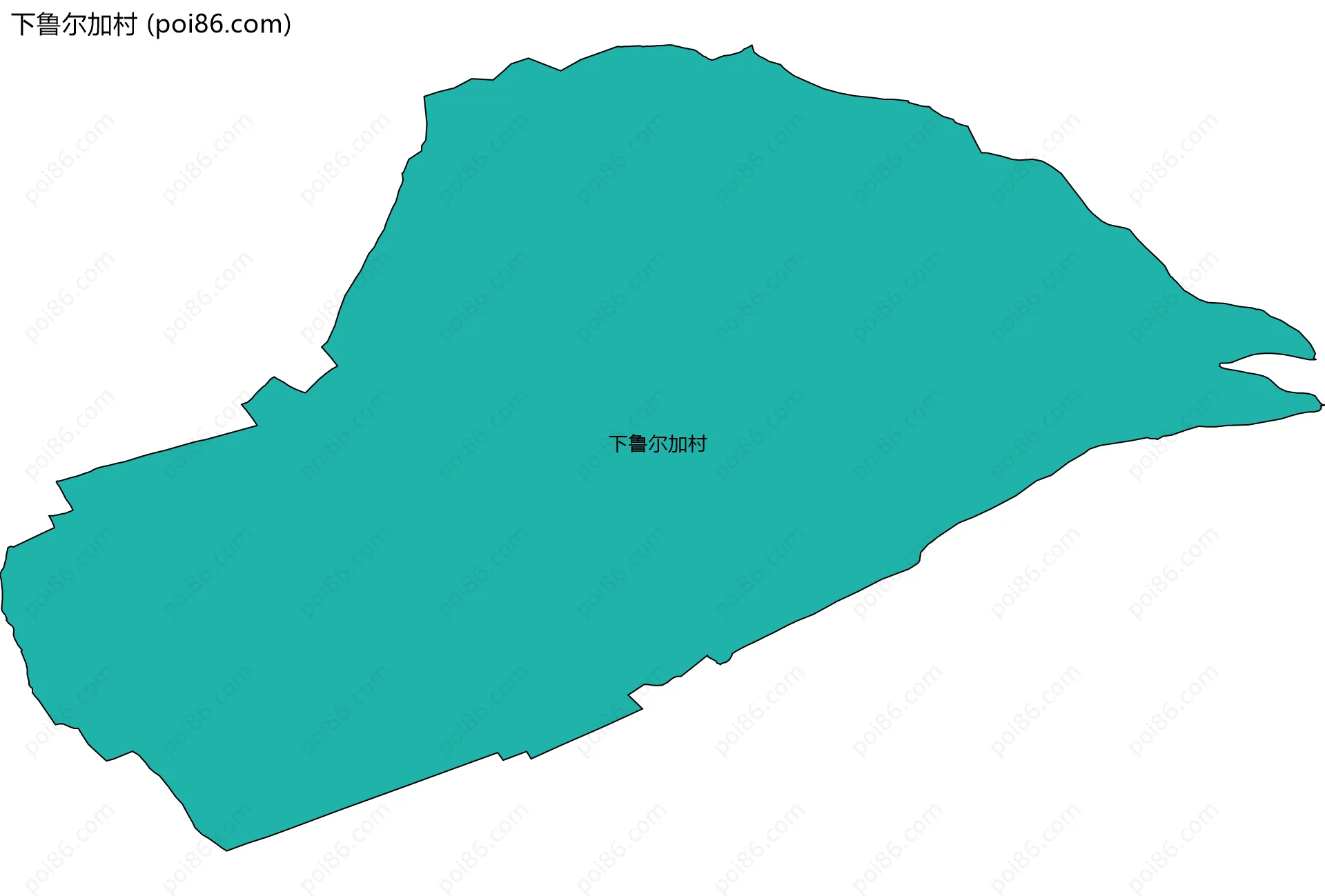 下鲁尔加村边界地图
