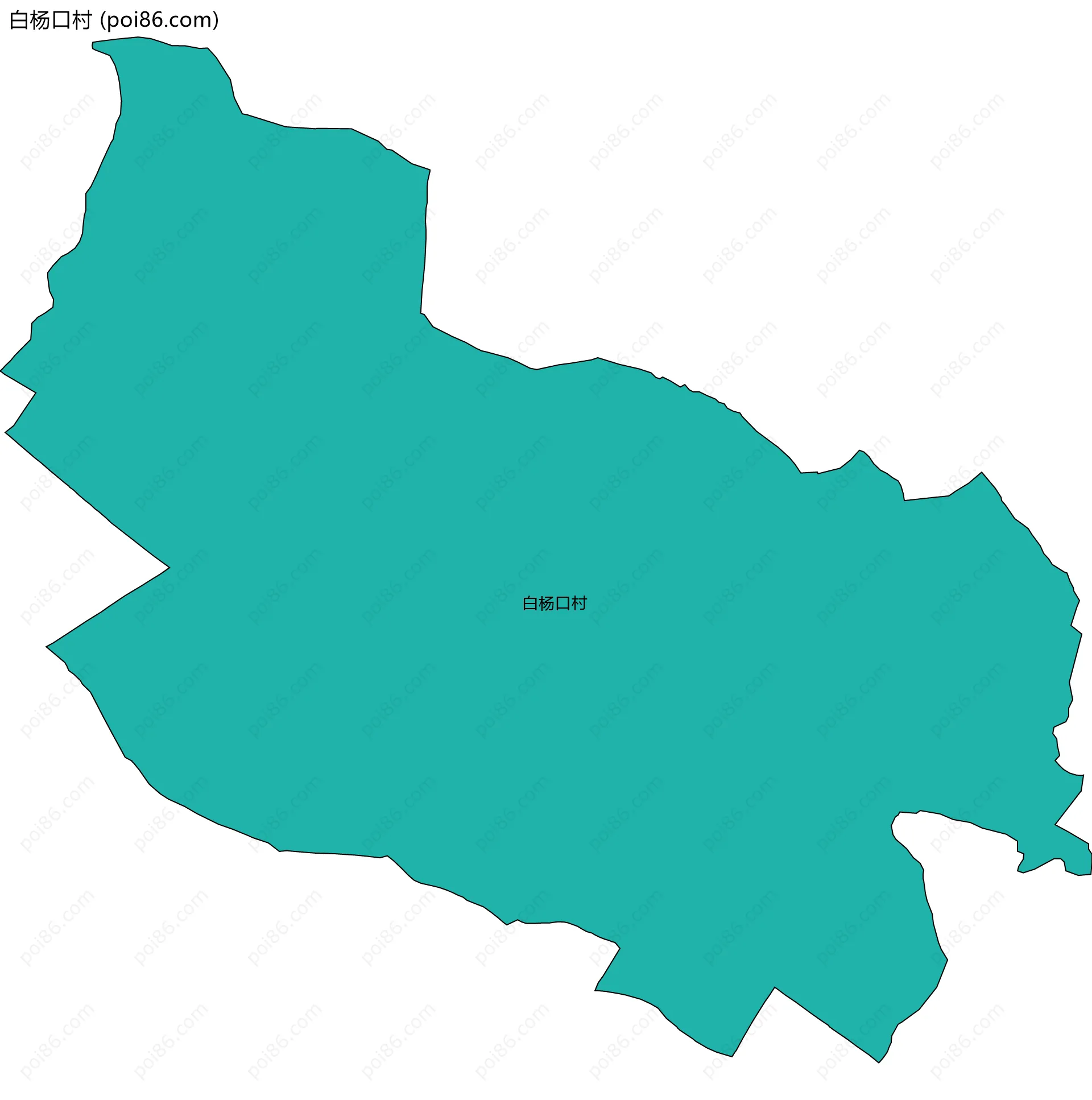 白杨口村边界地图