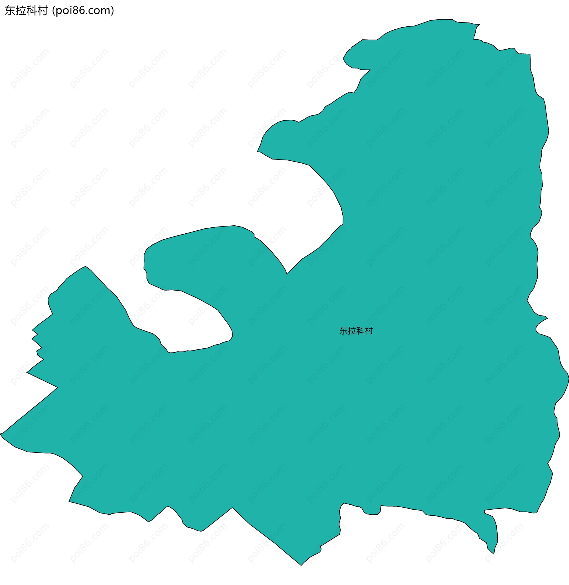 东拉科村边界地图