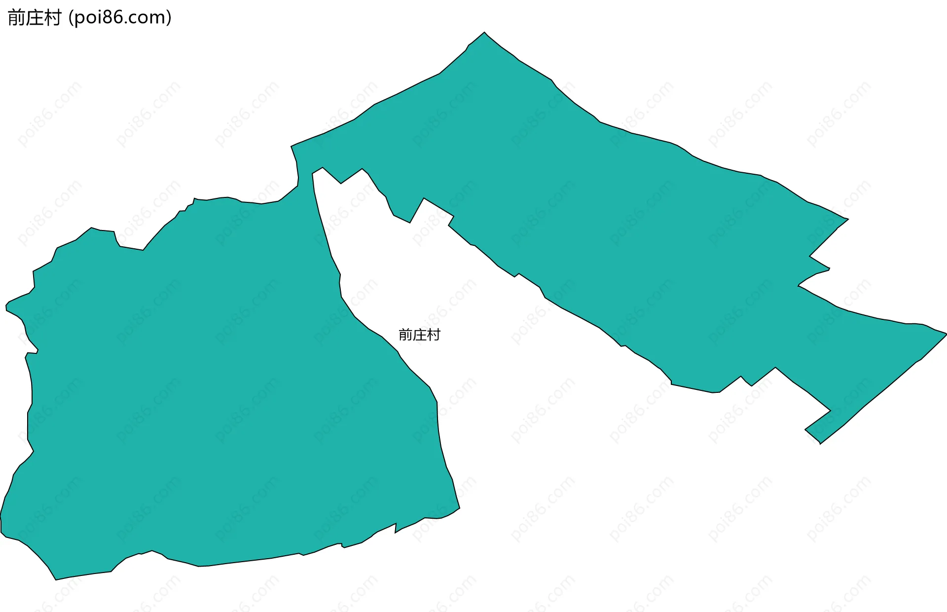 前庄村边界地图