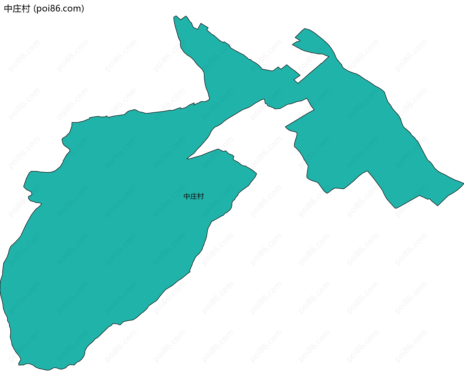 中庄村边界地图