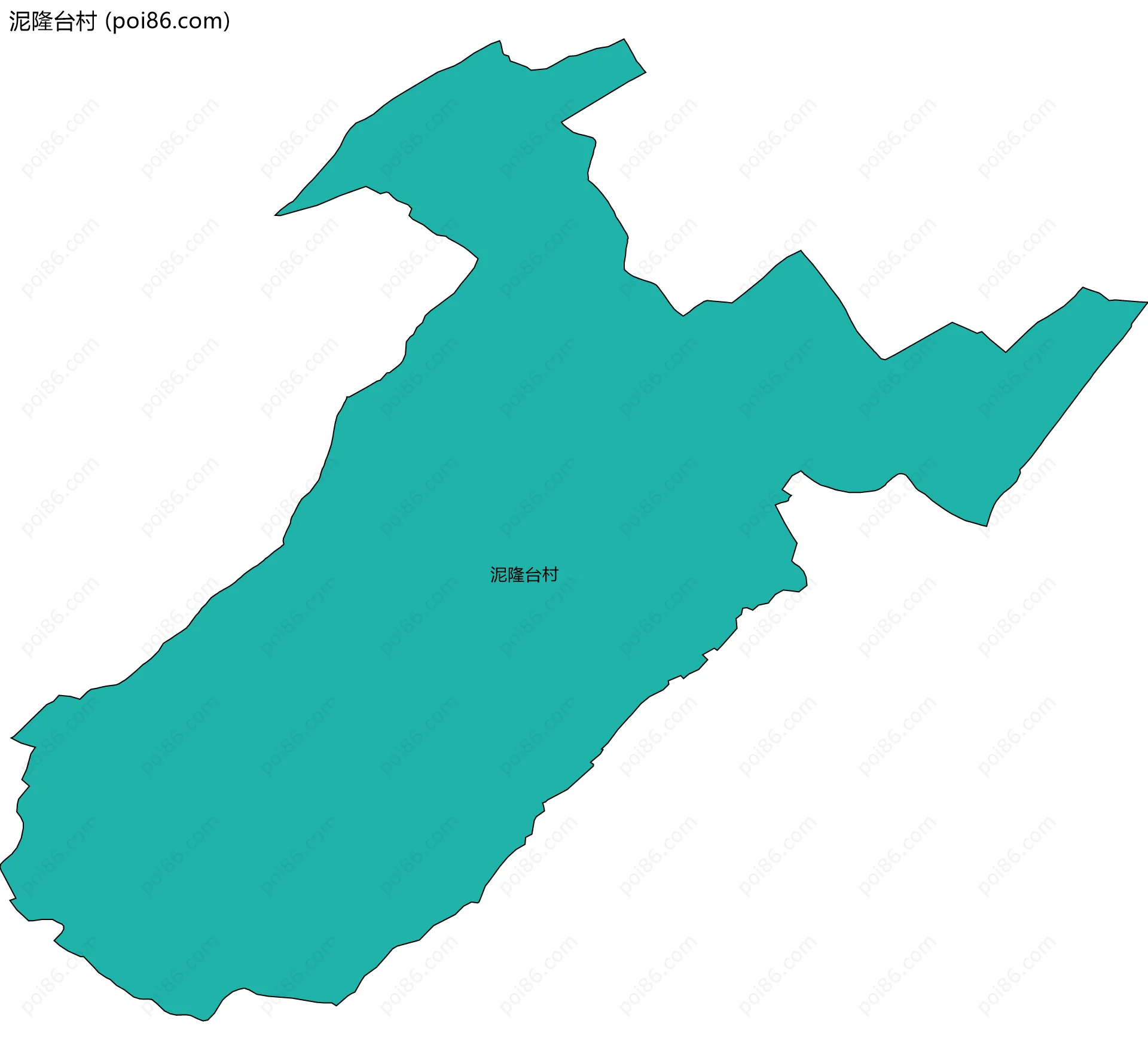 泥隆台村边界地图