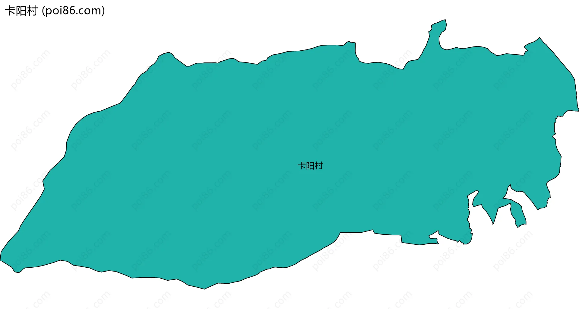 卡阳村边界地图