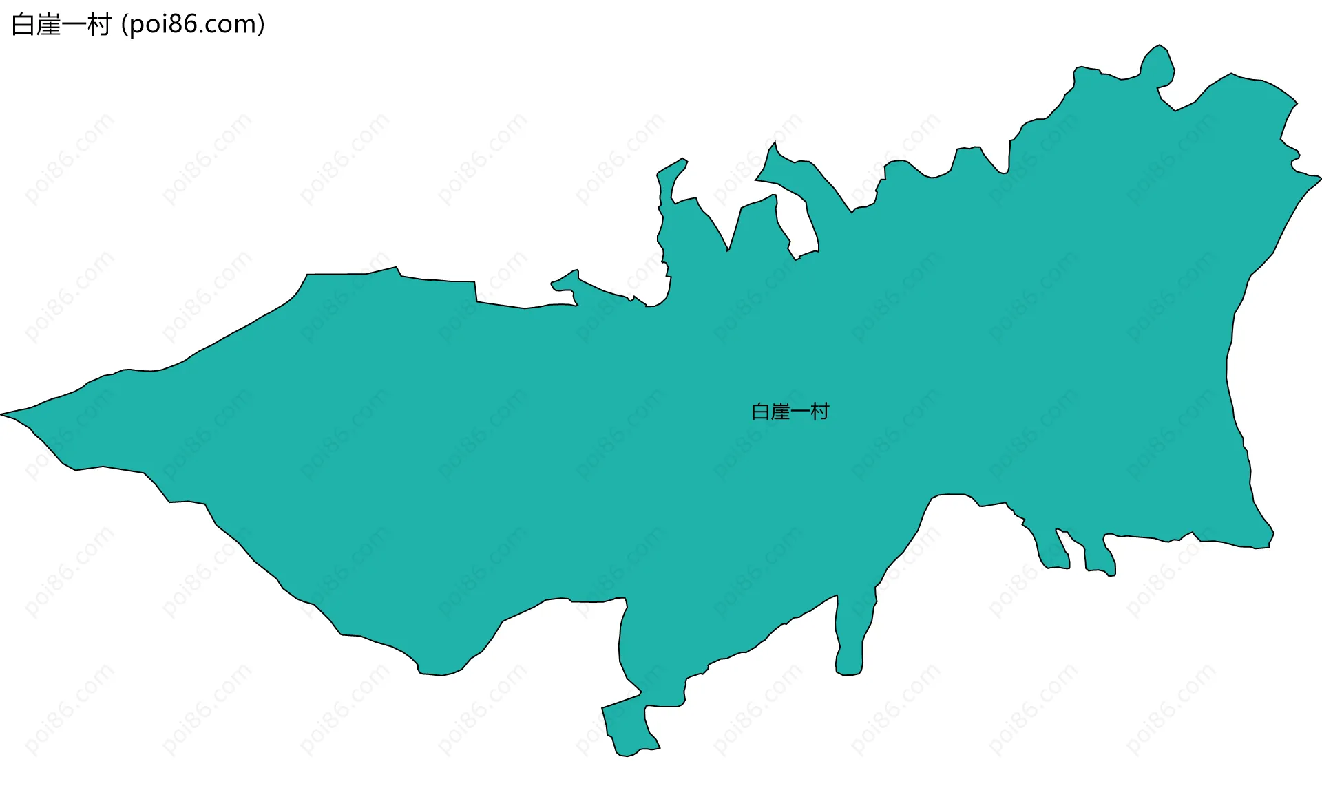 白崖一村边界地图