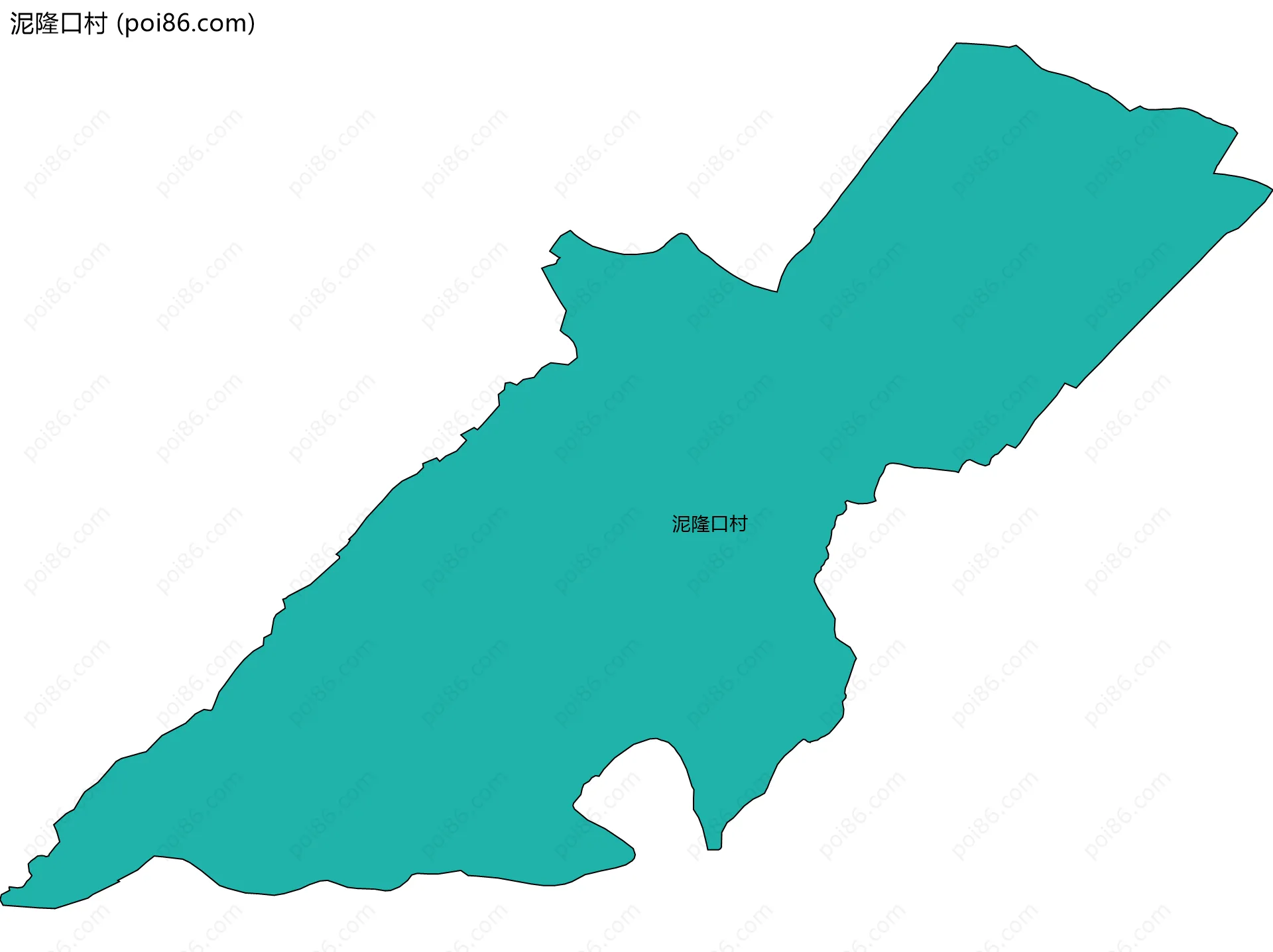 泥隆口村边界地图