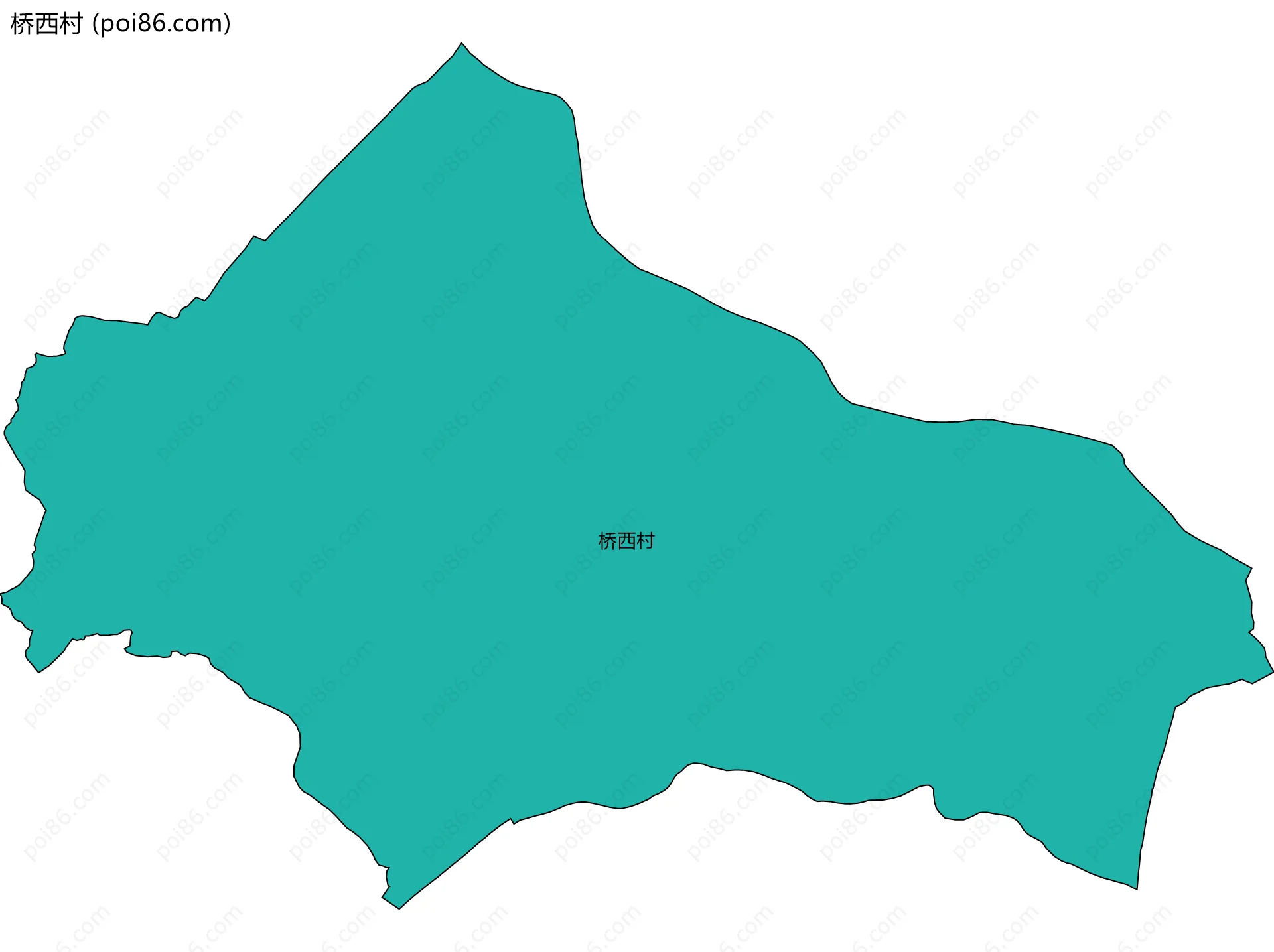 桥西村边界地图