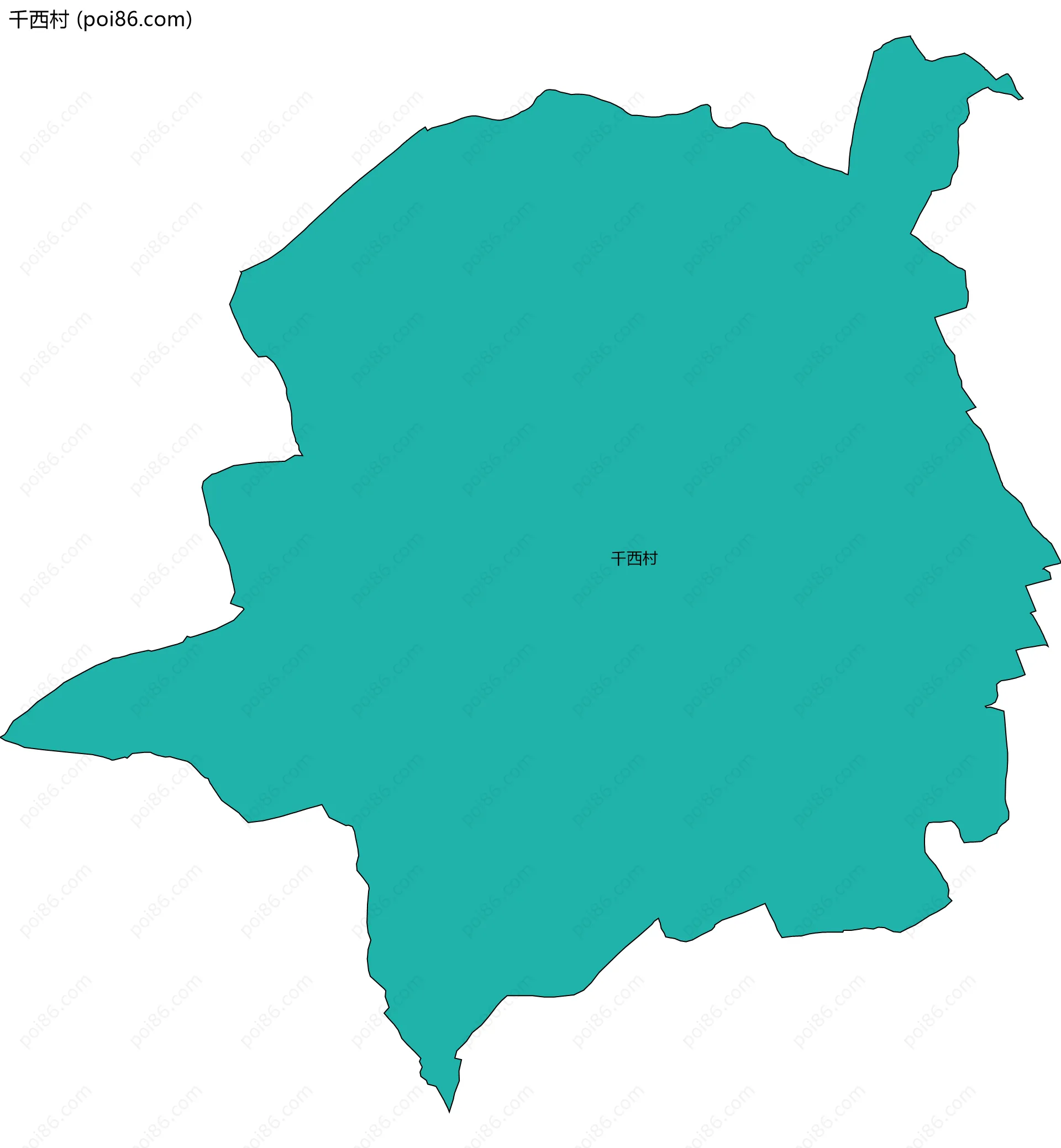 千西村边界地图