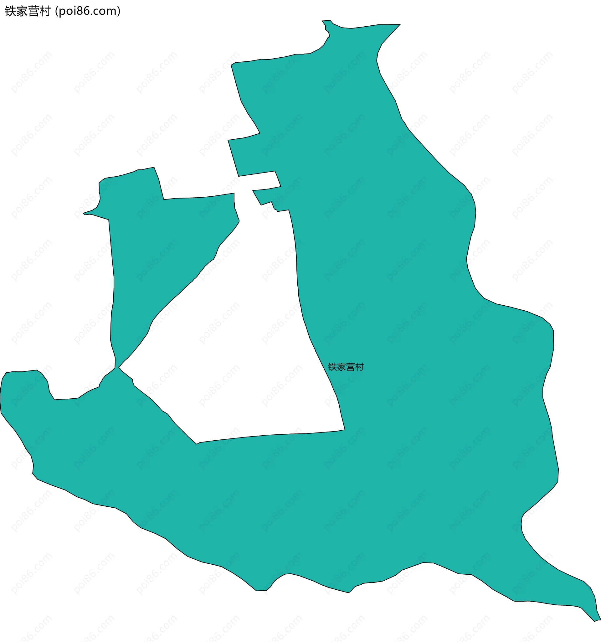 铁家营村边界地图