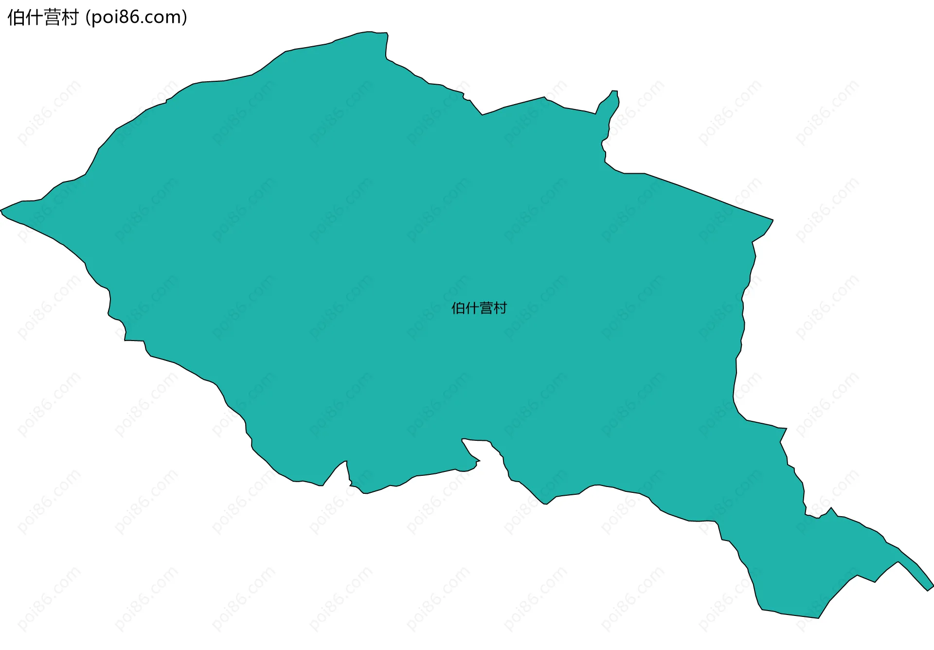 伯什营村边界地图