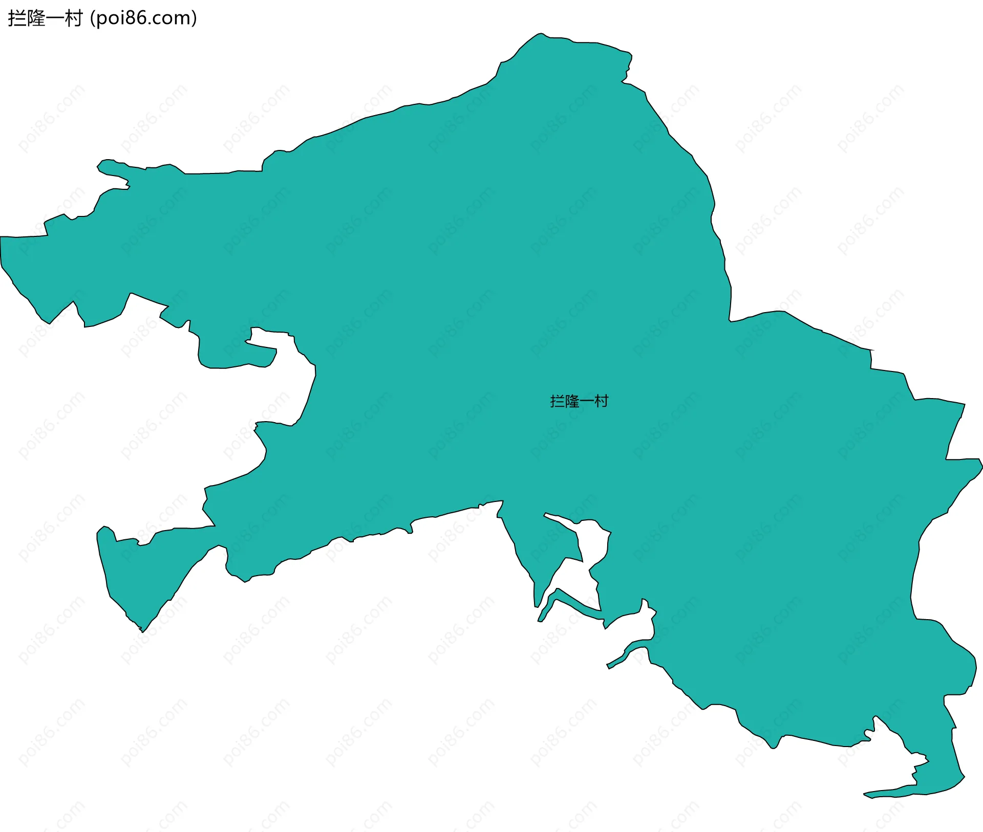 拦隆一村边界地图