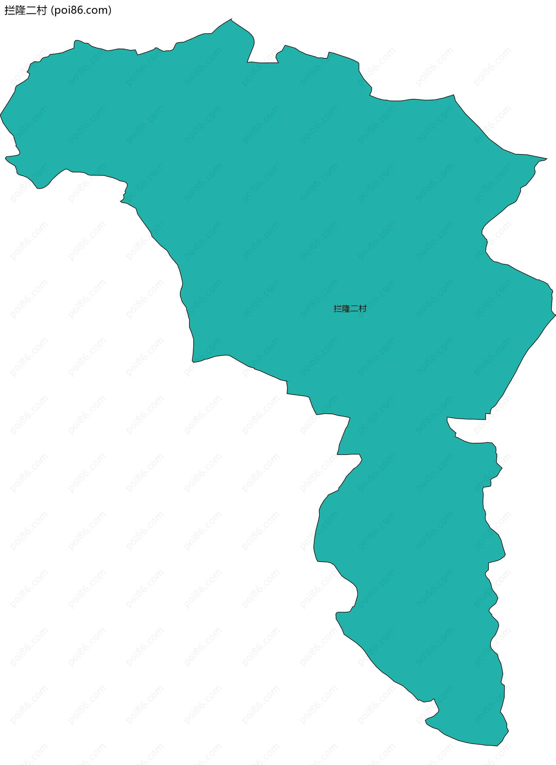 拦隆二村边界地图