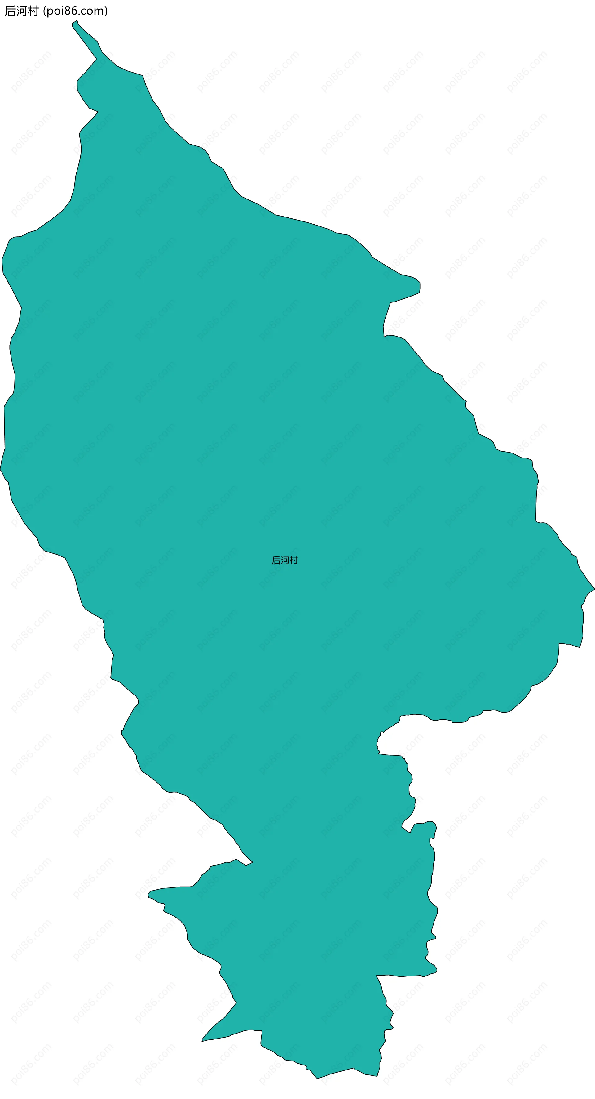 后河村边界地图